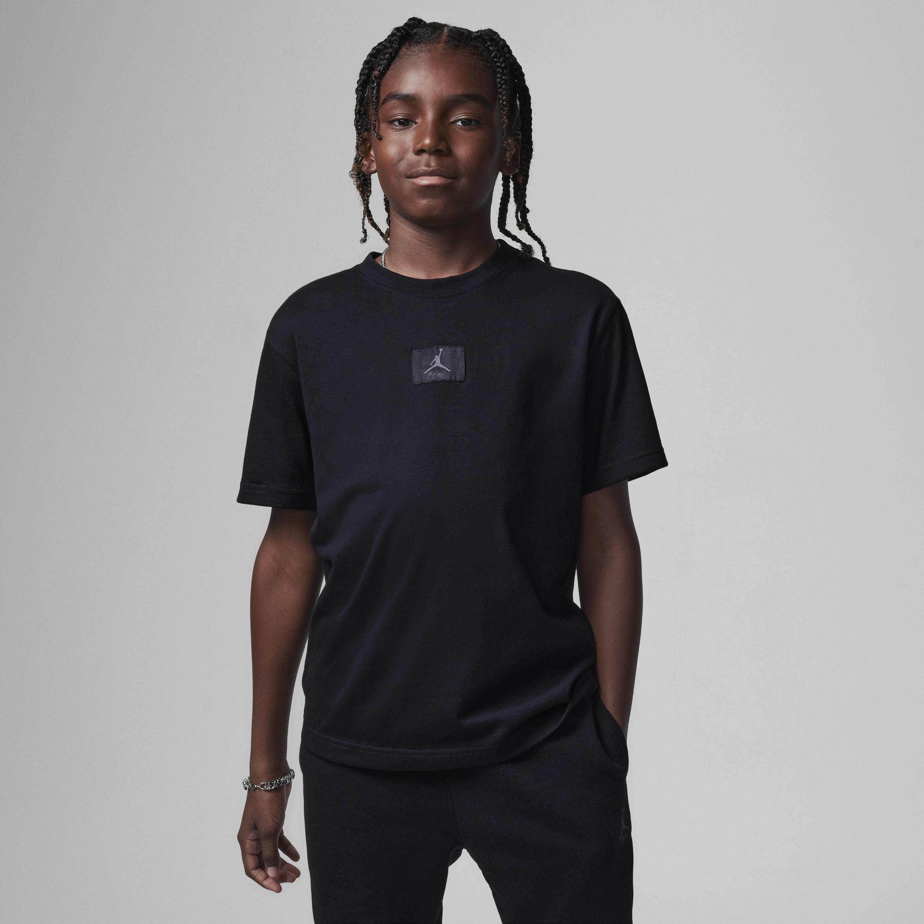 Jordan Big Kids' Ripped Flight Patch T-Shirt