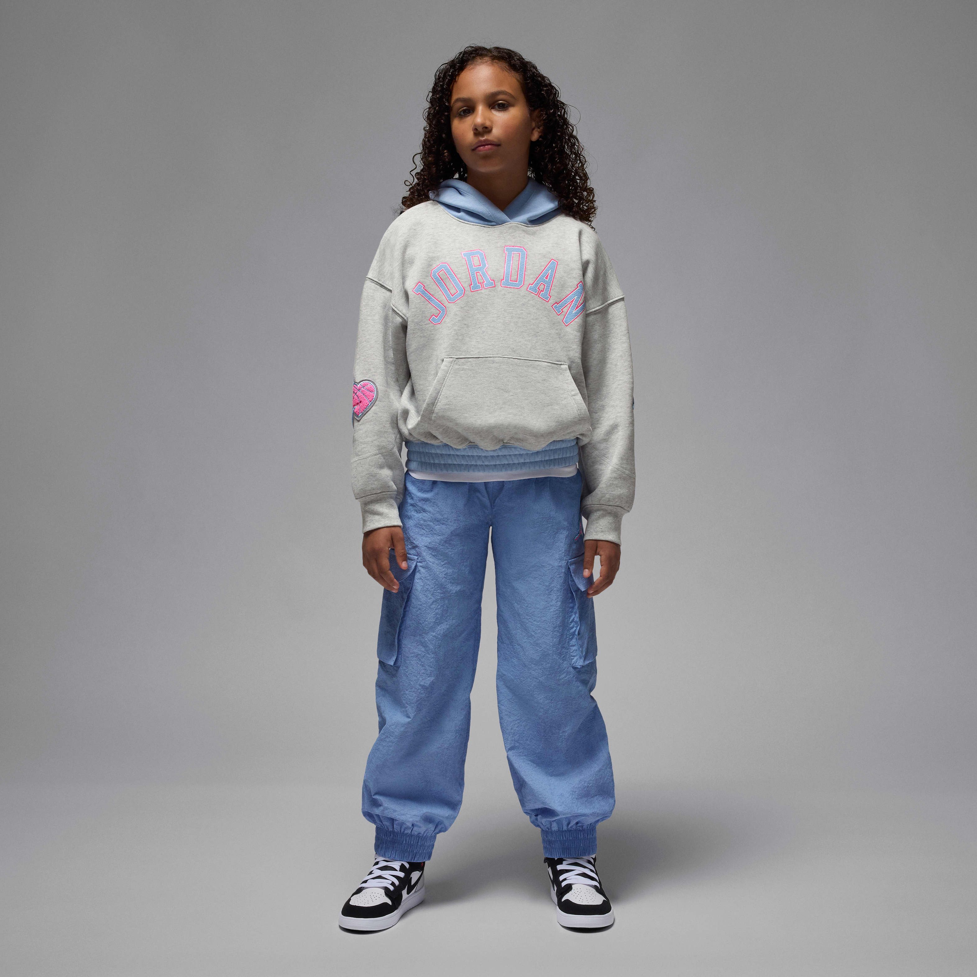 Jordan Blue Jeans and Bling Big Kids' Pullover Hoodie