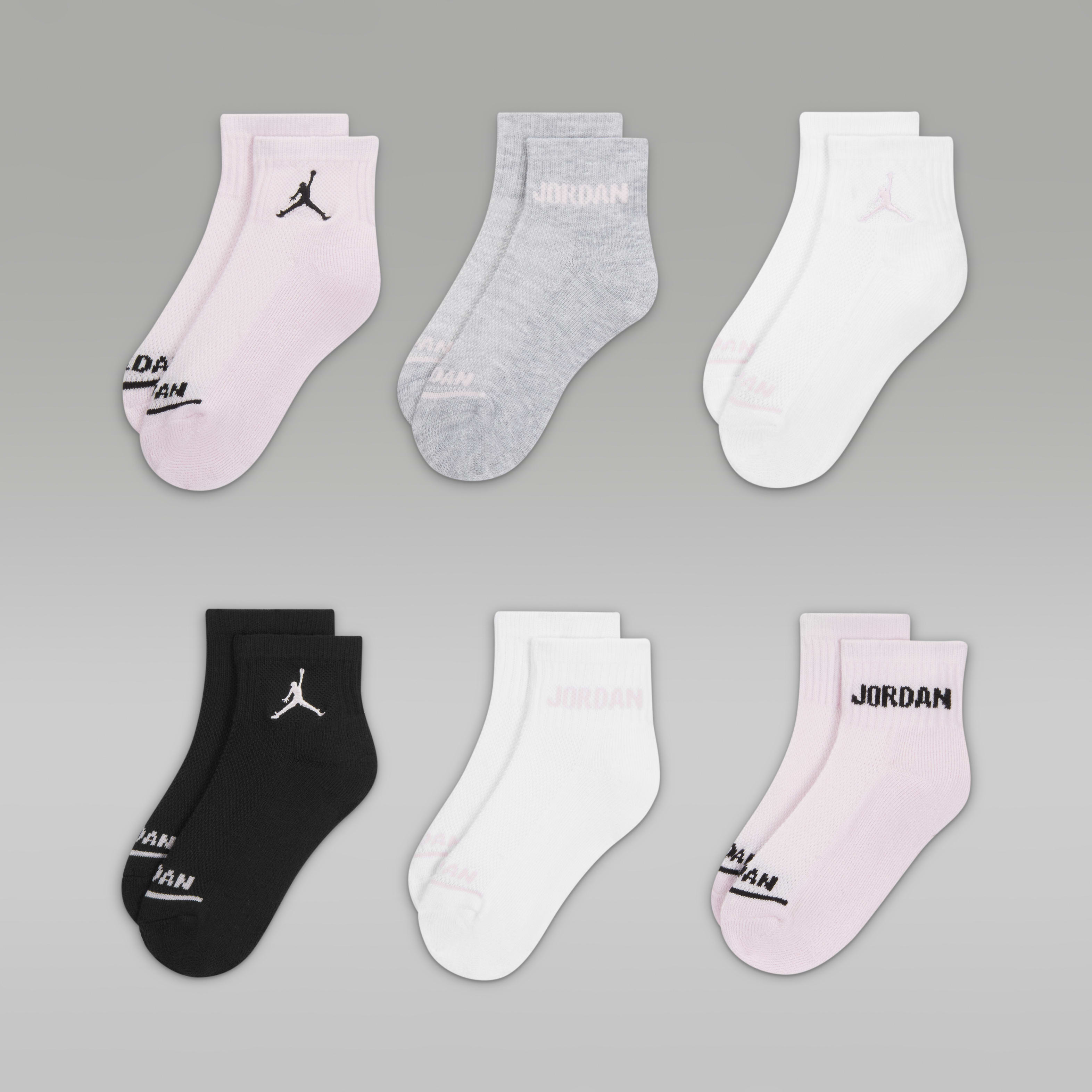 Jordan Big Kids' (Girls') Ankle Socks (6-pack)