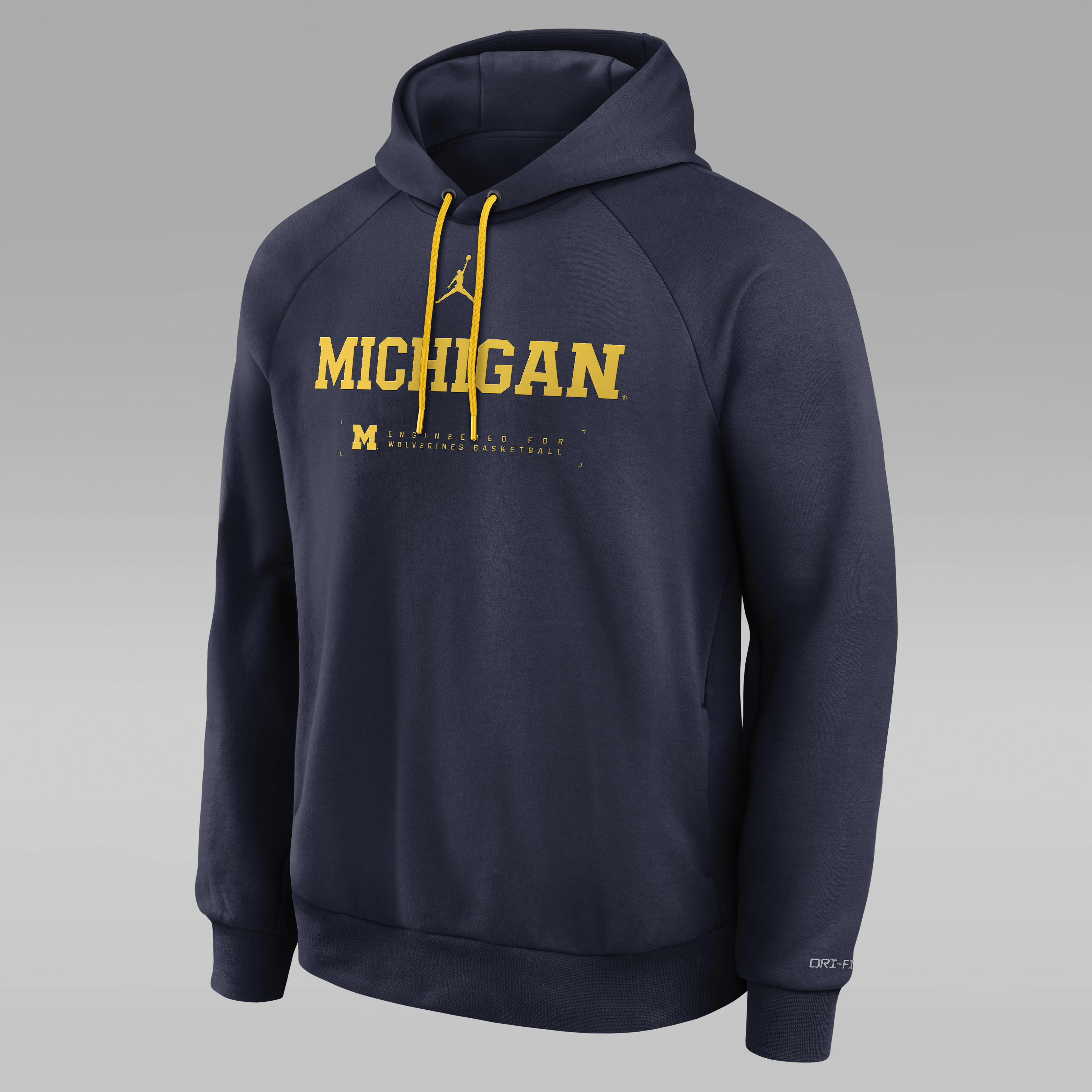 Michigan Courtside Basketball Practice Men's Jordan Brand Dri-FIT Pullover Hoodie
