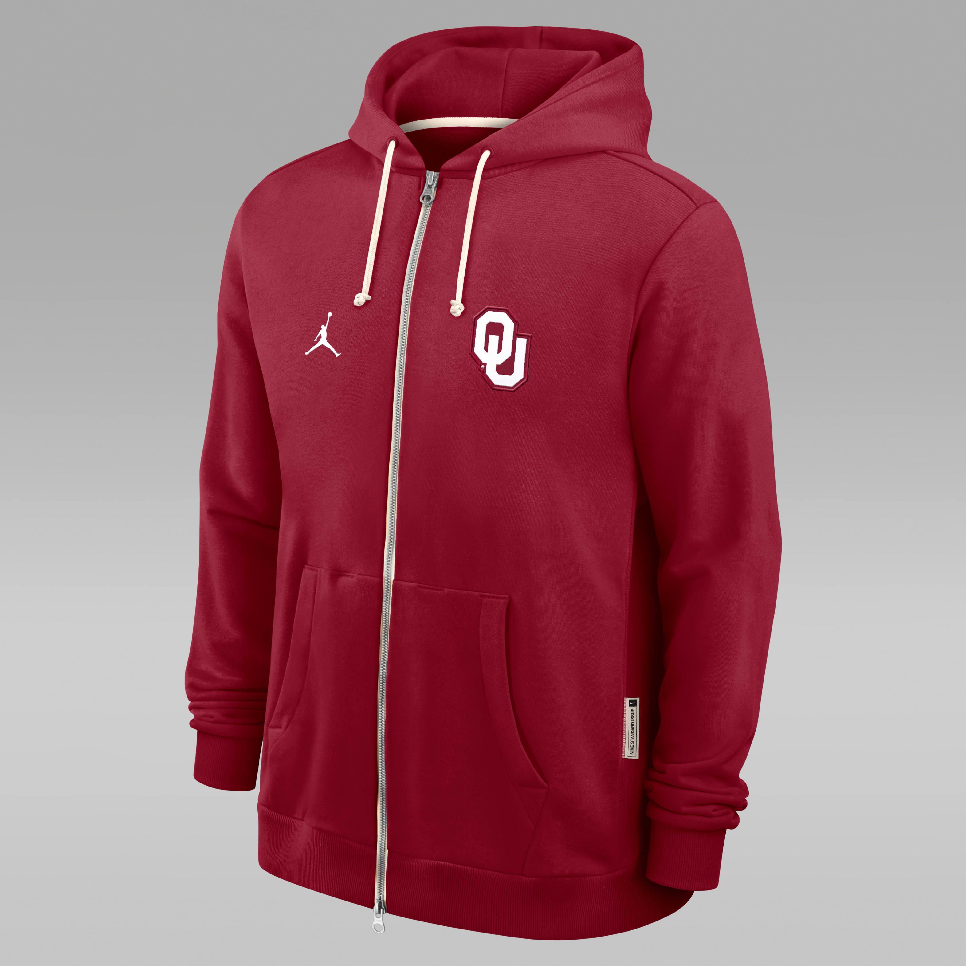 Oklahoma Sideline Men's Jordan Brand Dri-FIT College Full-Zip Hoodie