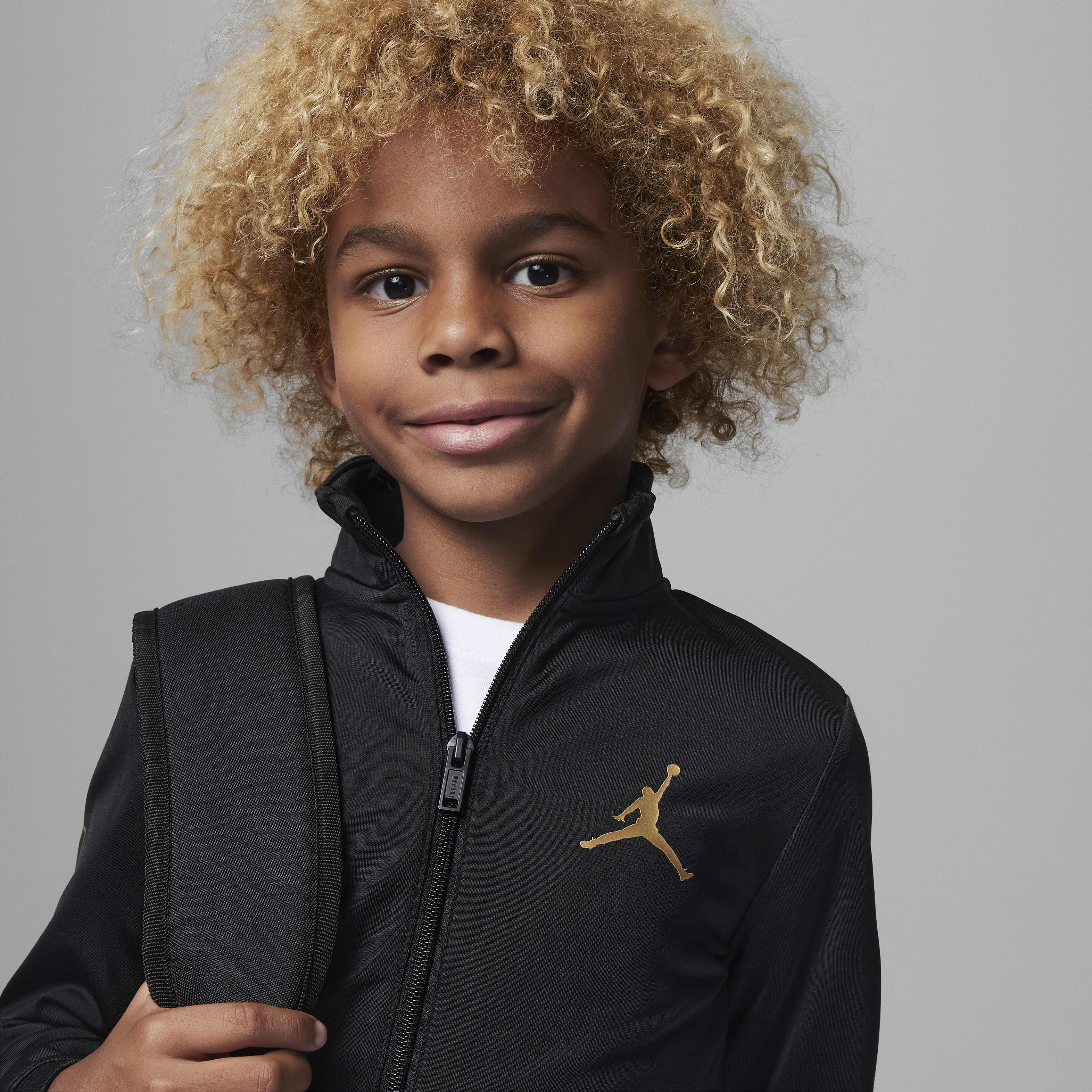 Jordan Take Flight Black and Gold Tricot Set Baby Tracksuit