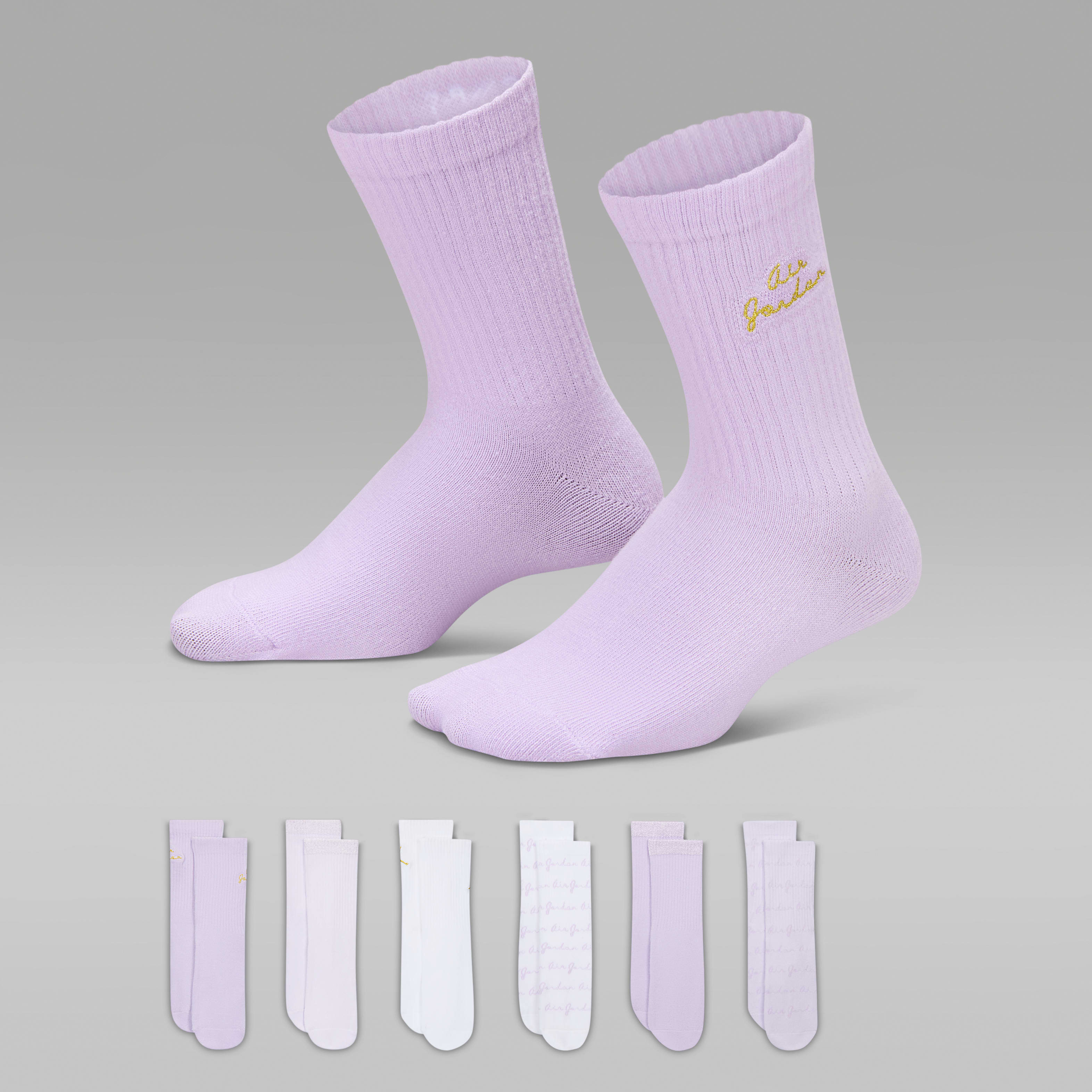 Air Jordan Big Kids' Micro Crew Socks (6 Pairs)