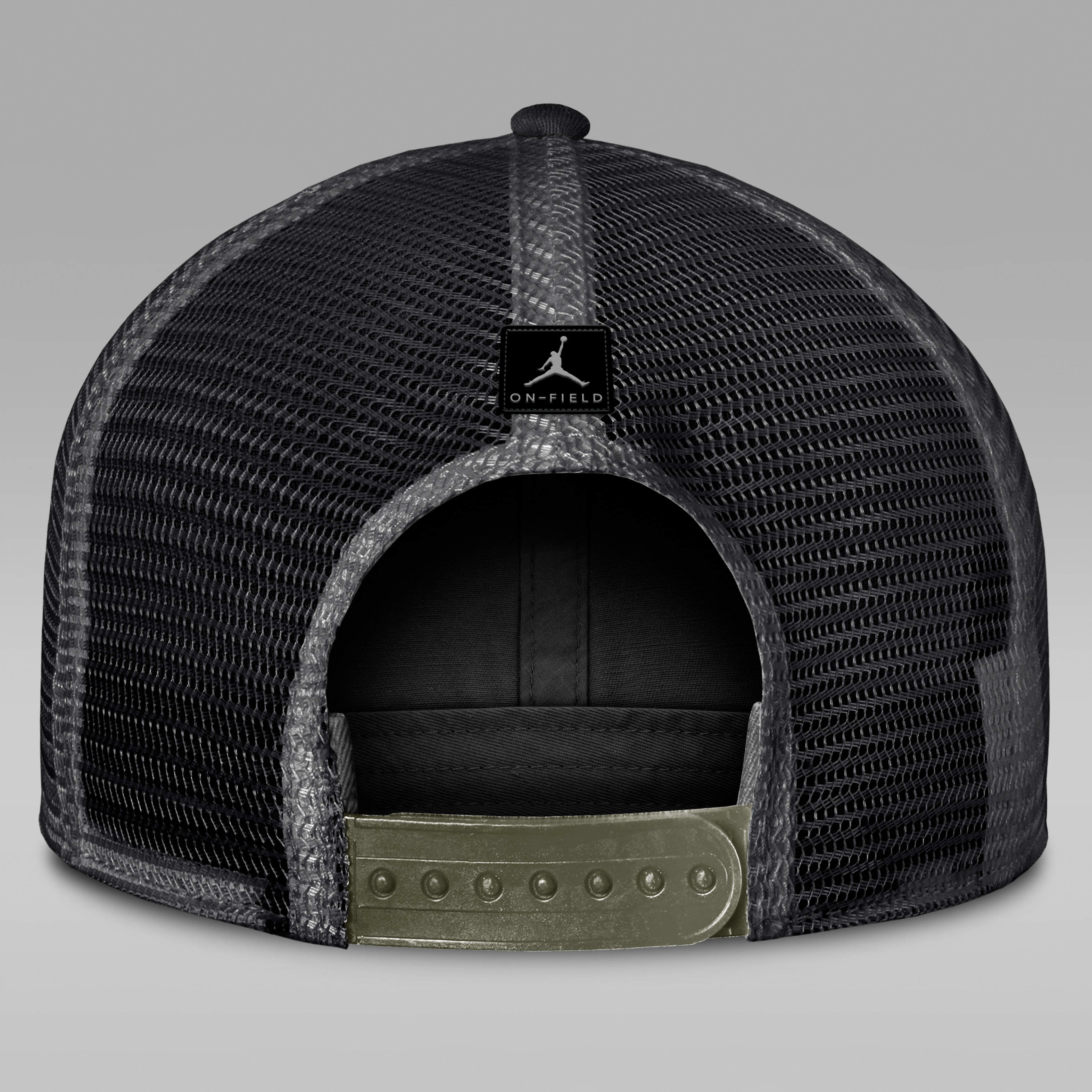 Michigan 2025 Military Appreciation Rise Men's Jordan Brand College Trucker Adjustable Hat