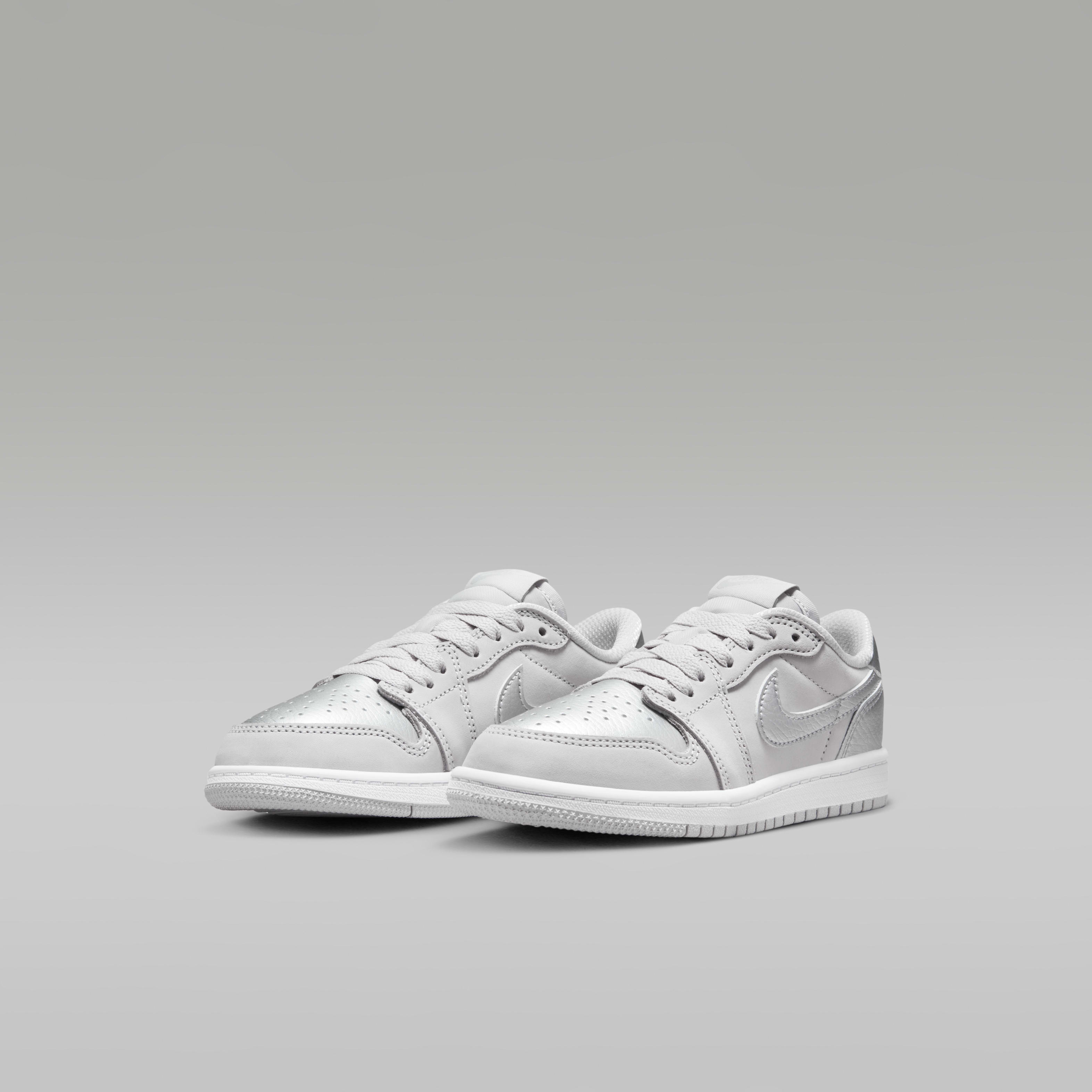 Jordan 1 Retro Low "Silver" Little Kids' Shoes