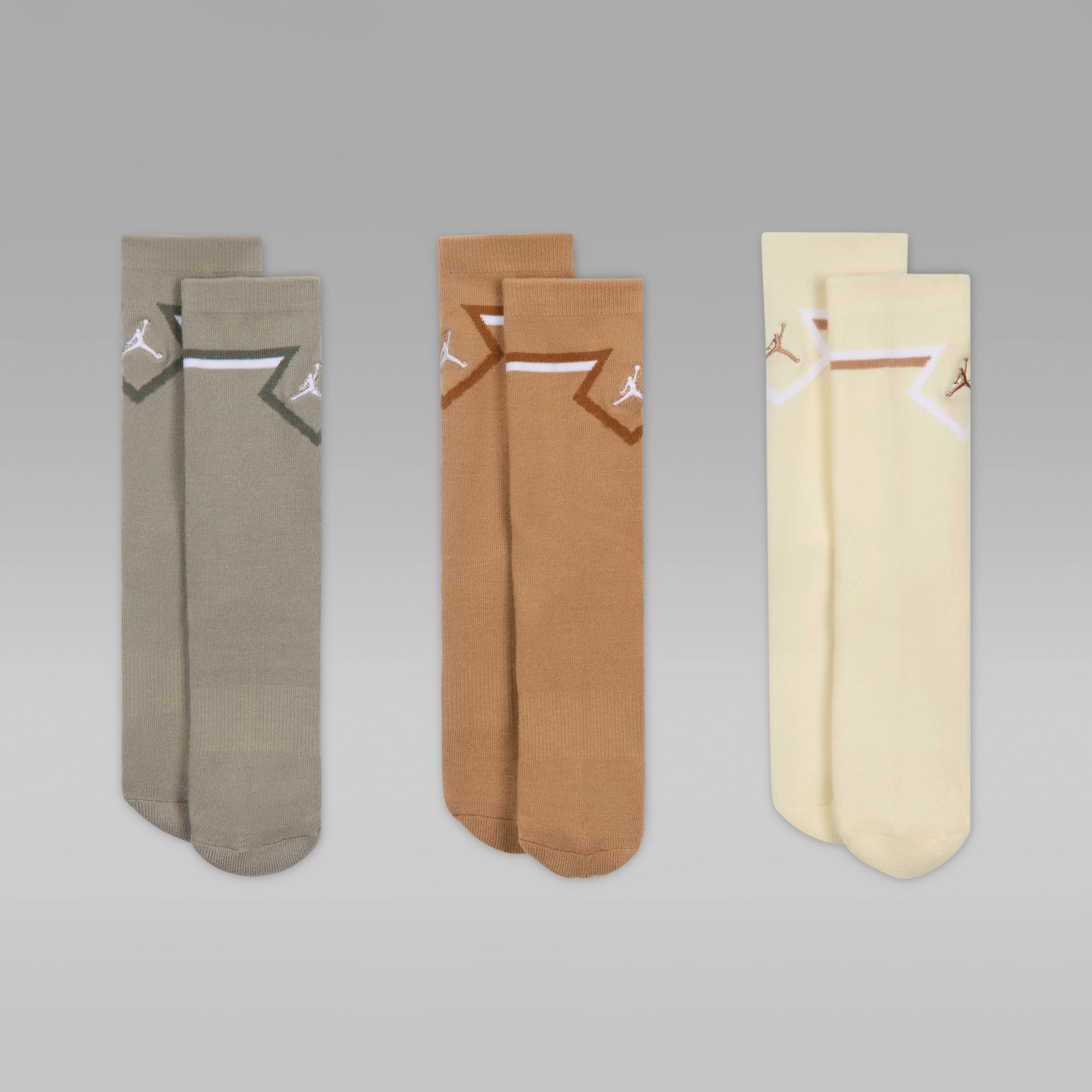 Jordan Big Kids' Diamond Crew Socks (3 Pairs)