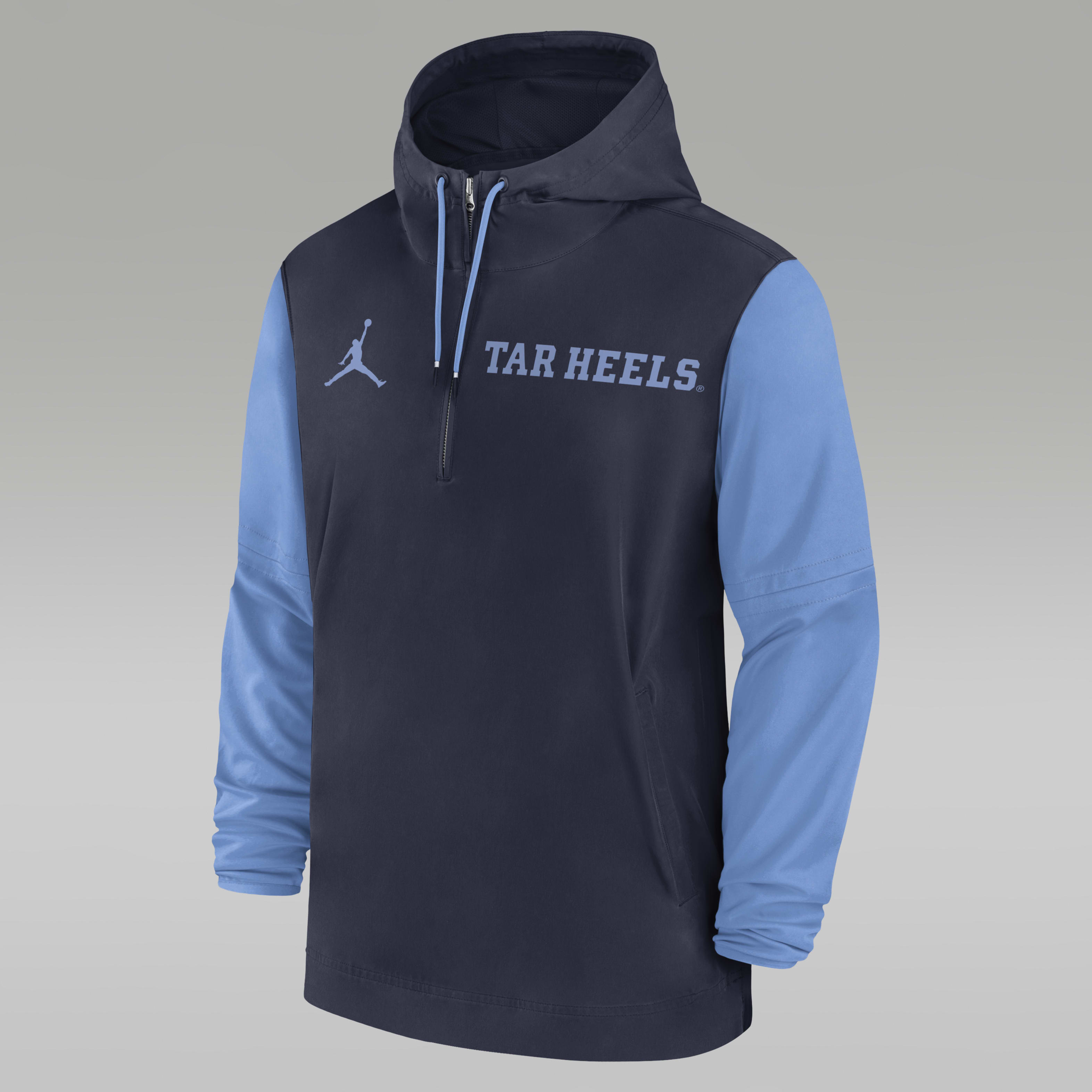 North Carolina Tar Heels Sideline Pre-Game Player Men's Nike College 1/2-Zip Hooded Jacket