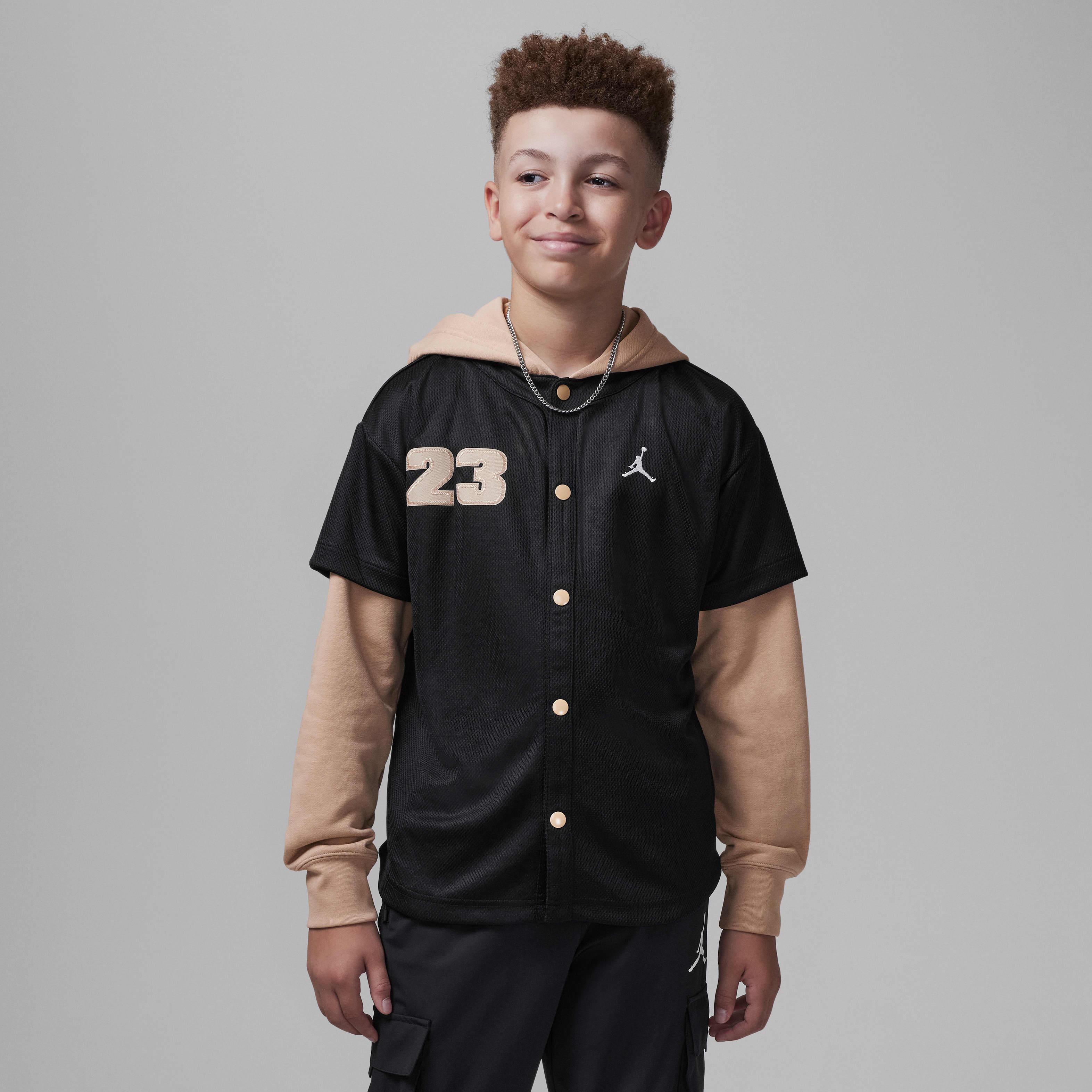 Jordan Big Kids' Hooded Jumpman Baseball Pullover