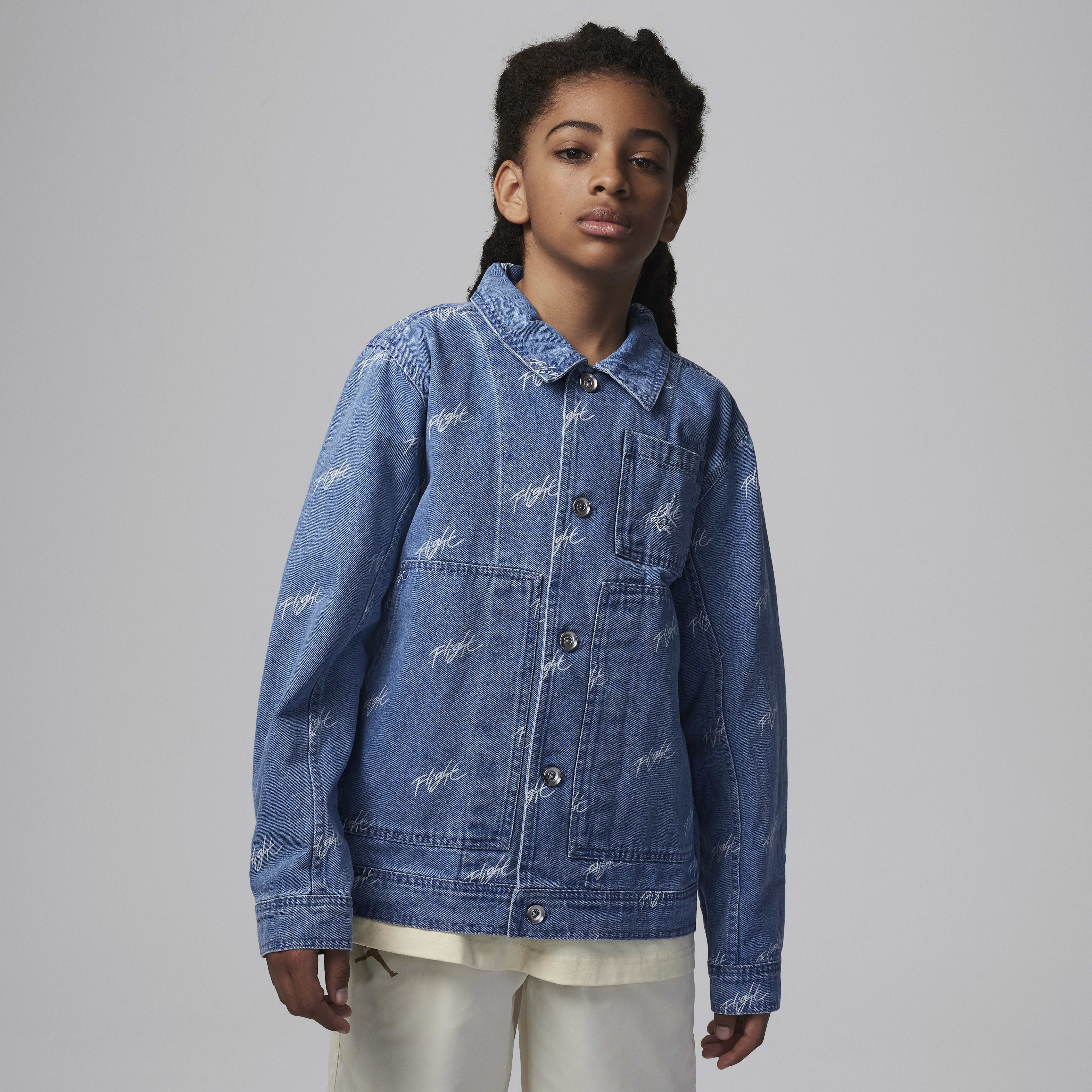 Jordan Flight Heritage Big Kids' Denim Jacket