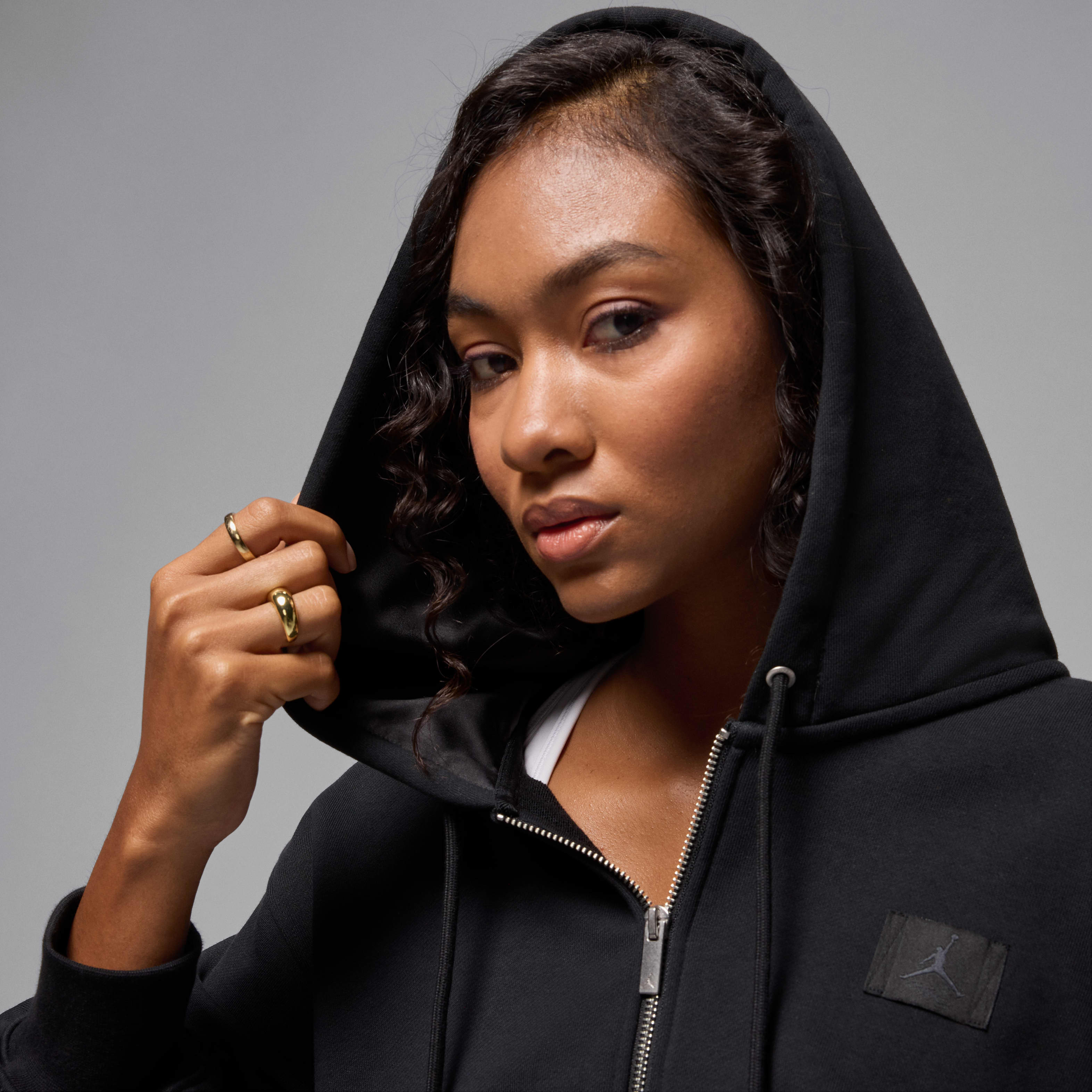 Jordan Flight Fleece Women's Cropped Satin-Lined Hoodie