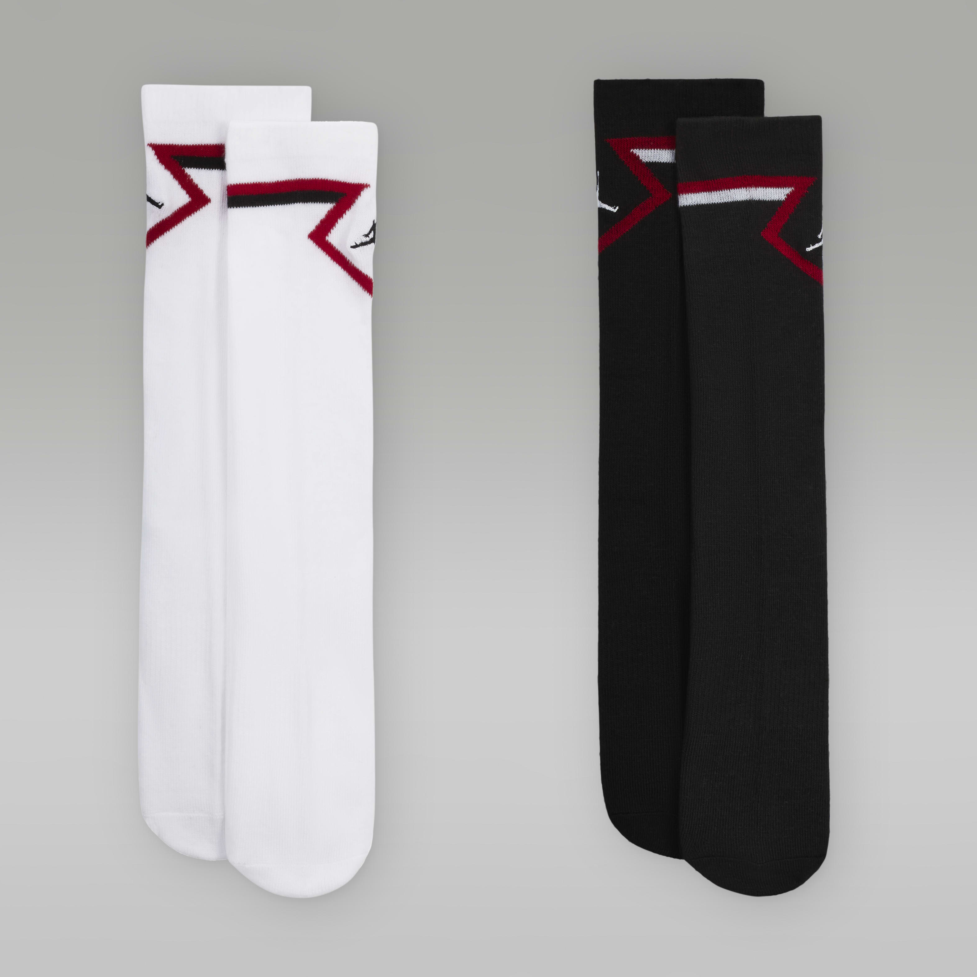 Jordan Big Kids' Diamond High Crew Socks (2 Pairs)