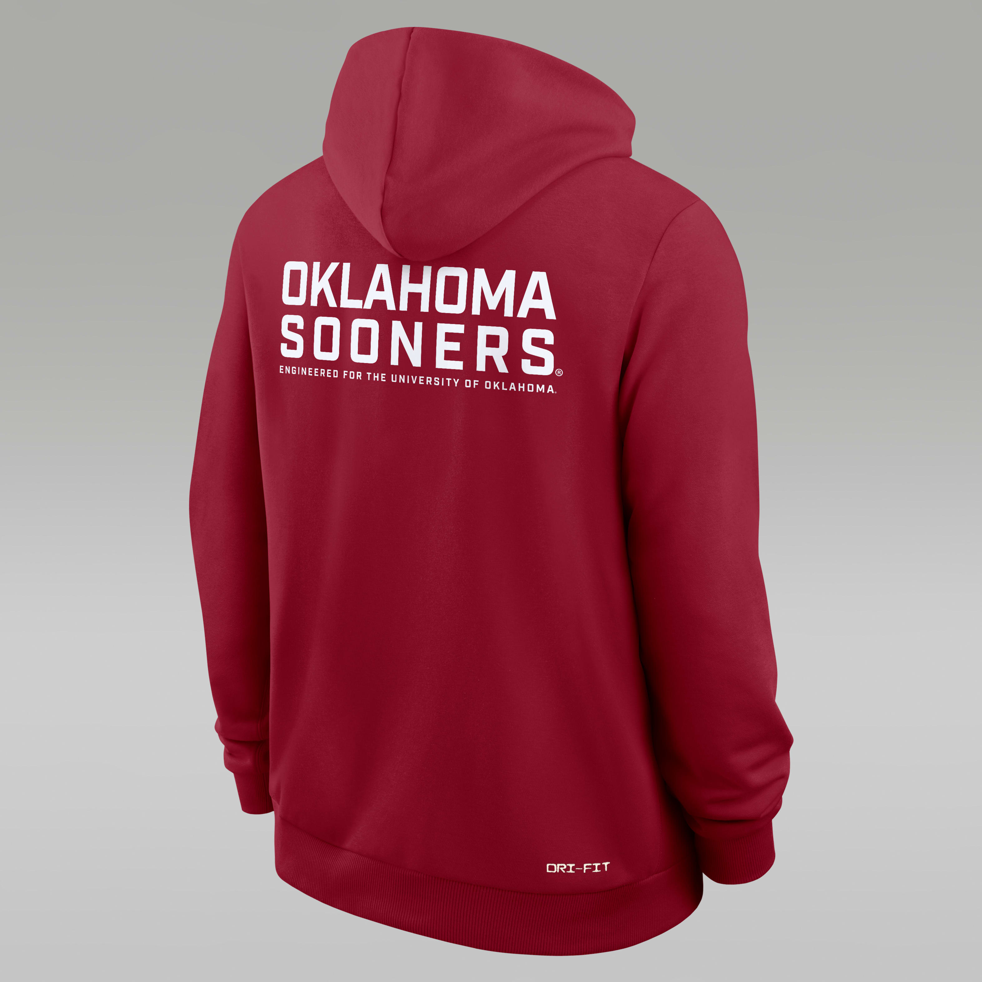 Oklahoma Sideline Men's Jordan Brand Dri-FIT College Full-Zip Hoodie
