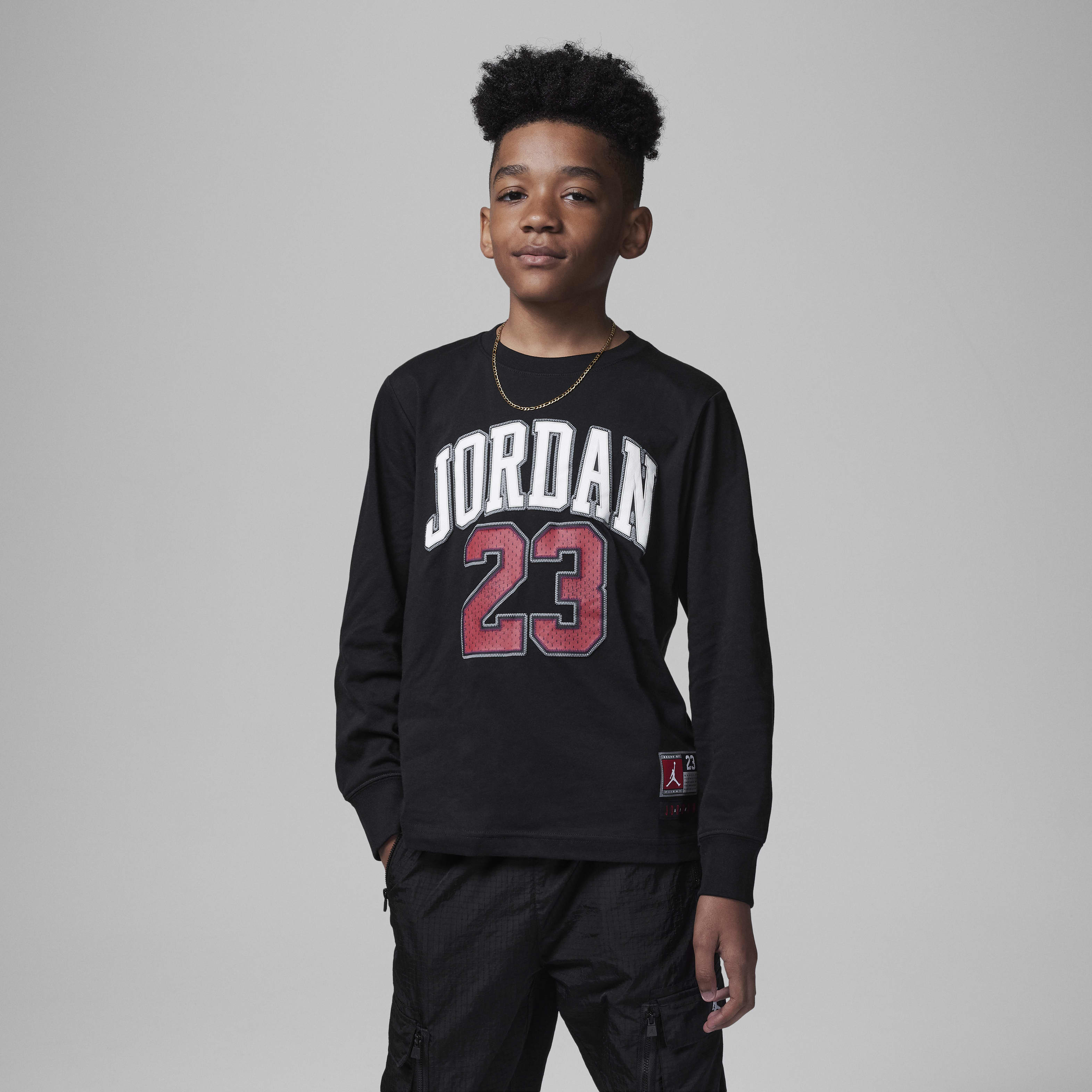 Jordan Practice Flight Long Sleeve Tee Big Kids T-Shirt