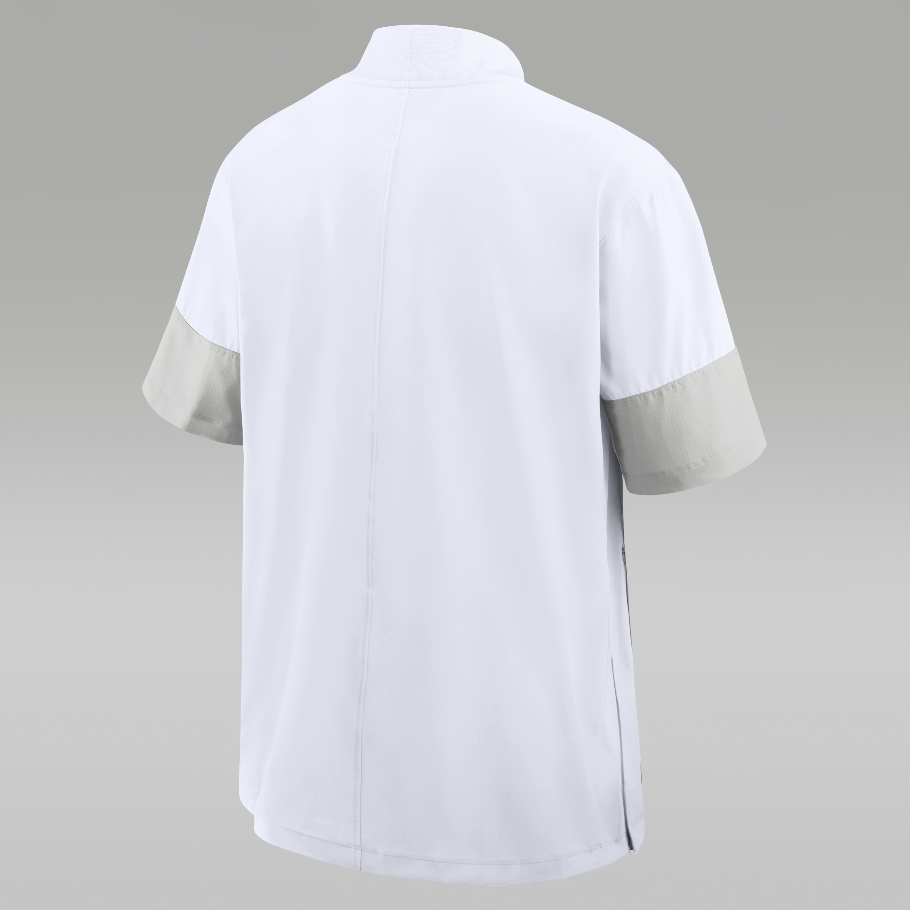 Oklahoma Sideline Coach Men's Nike Jordan Brand 1/2-Zip Short-Sleeve Jacket
