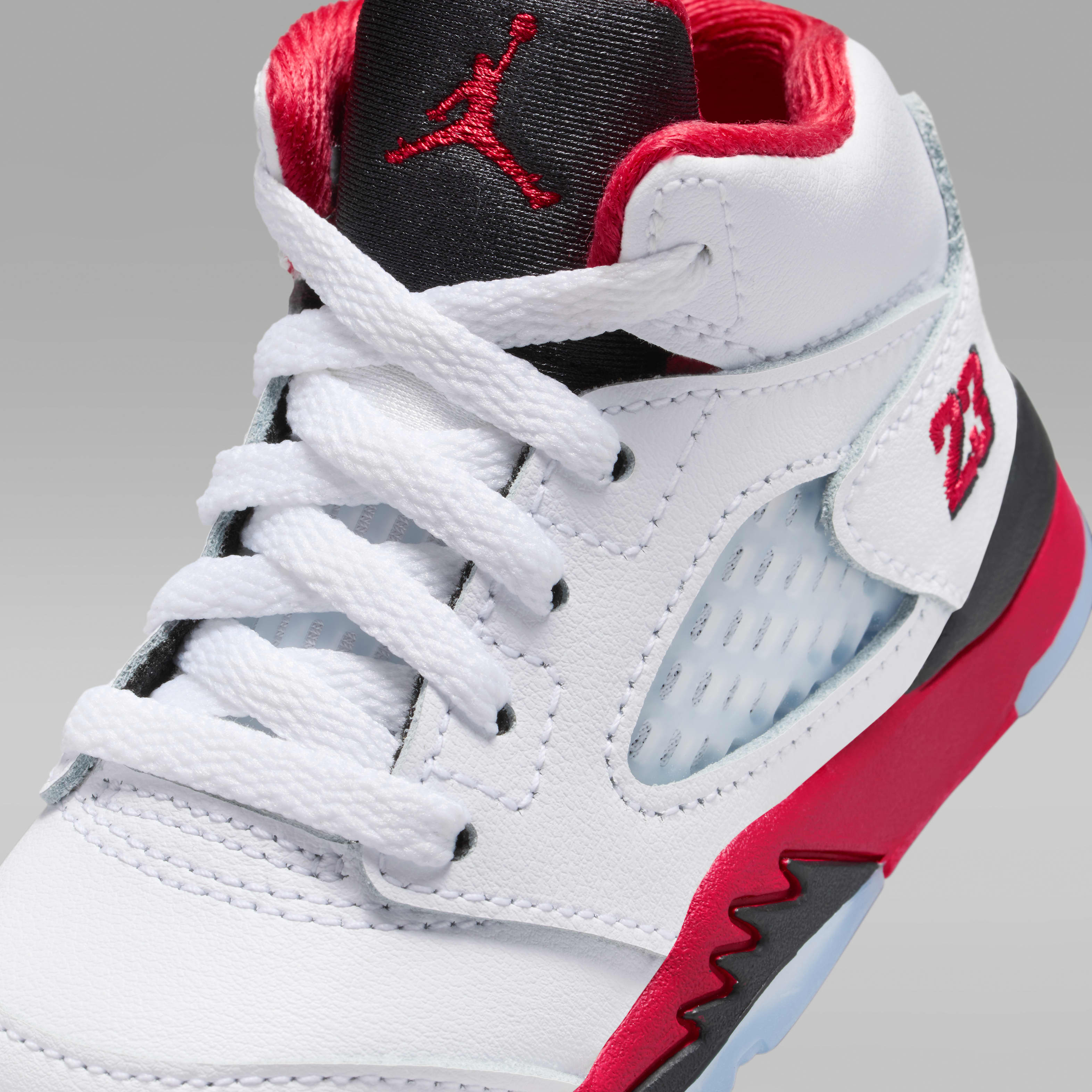 Jordan 5 Retro "Fire Red Black Tongue" Baby/Toddler Shoes