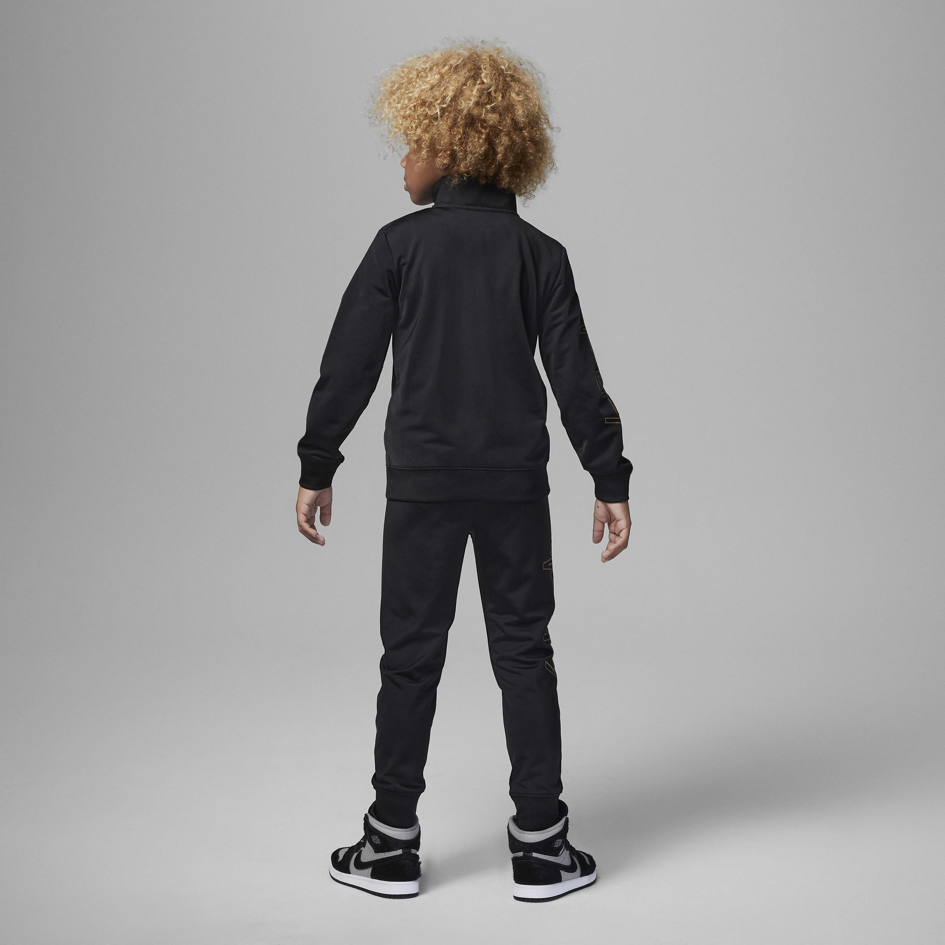 Jordan Take Flight Black and Gold Tricot Set Baby Tracksuit