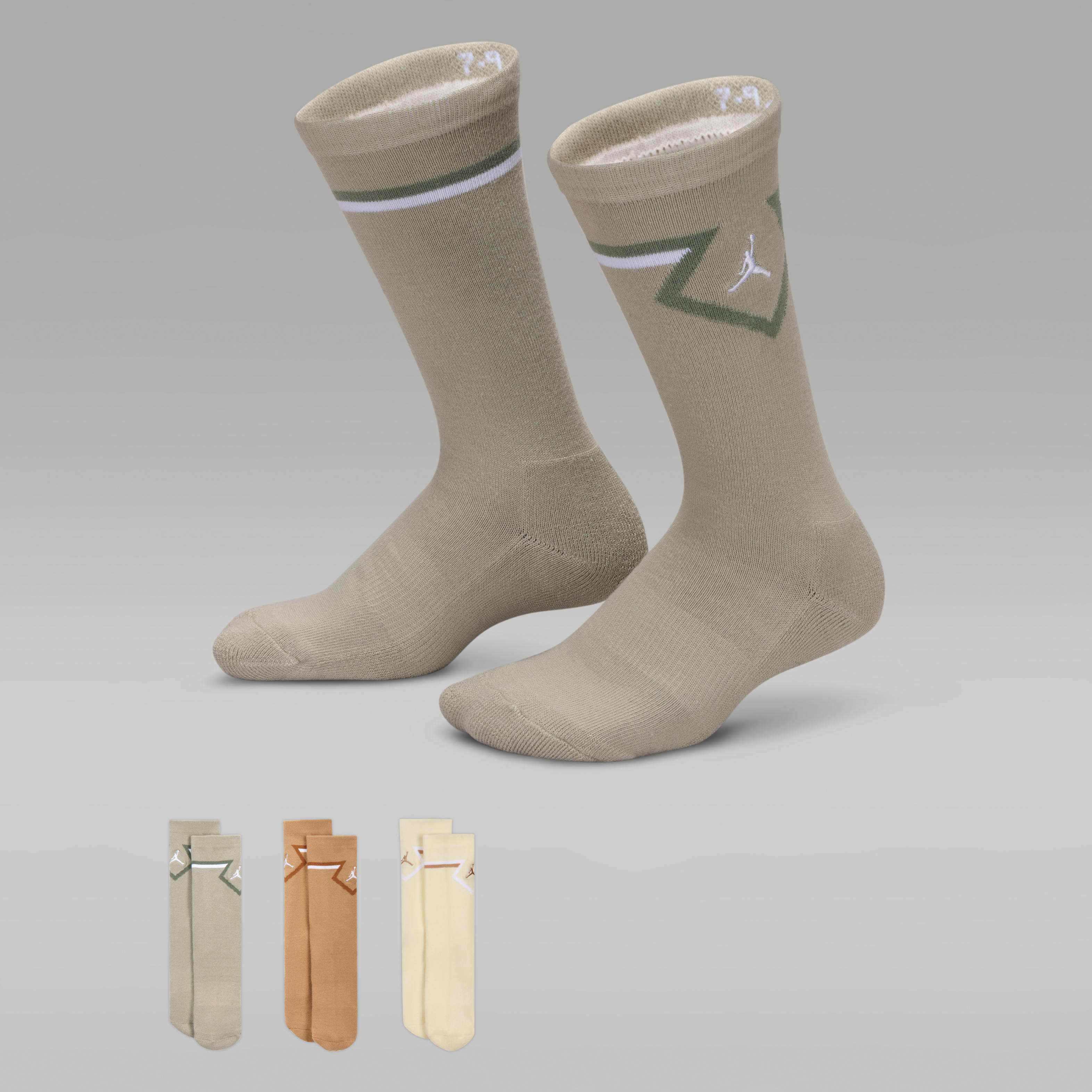 Jordan Big Kids' Diamond Crew Socks (3 Pairs)