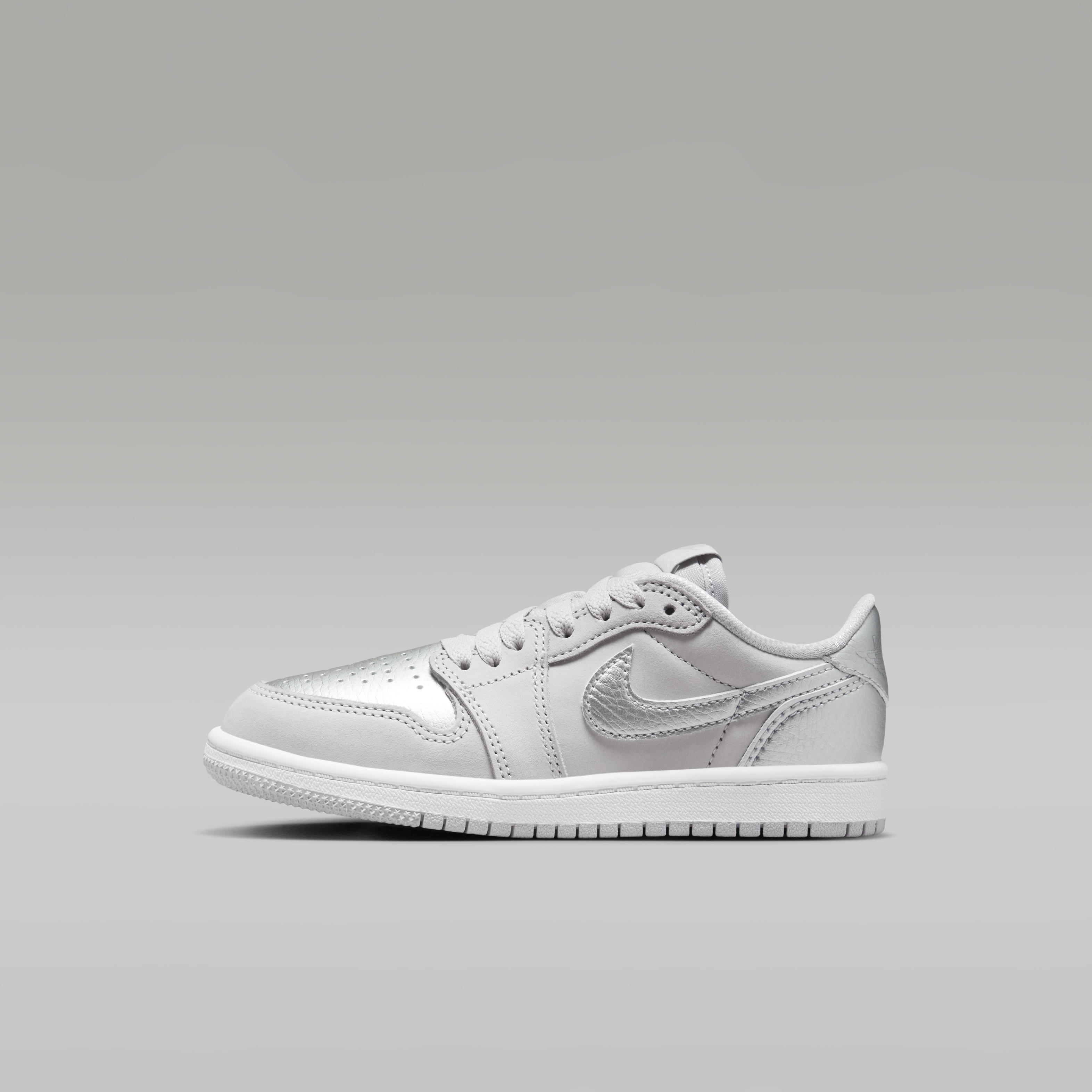 Jordan 1 Retro Low "Silver" Little Kids' Shoes