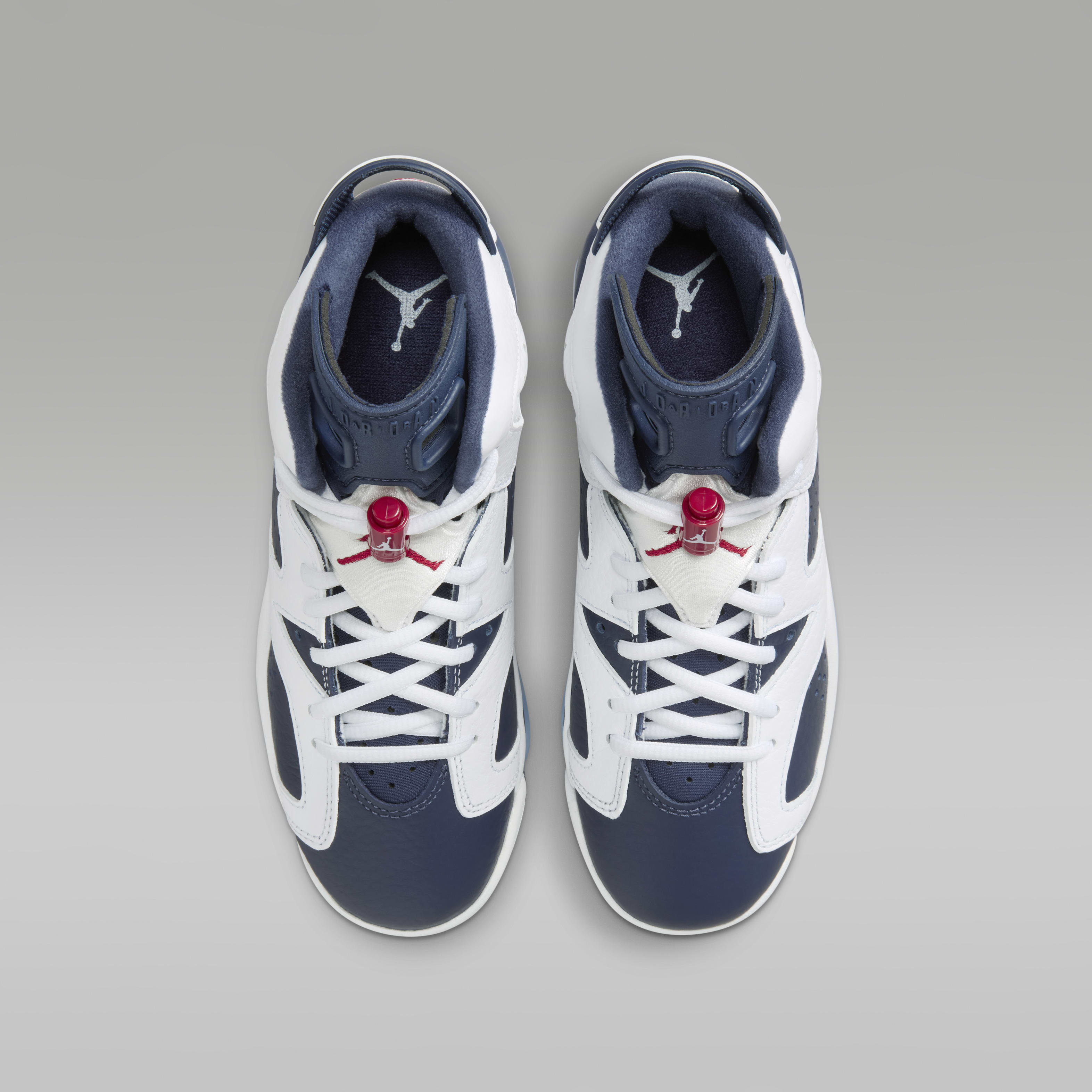 Air Jordan 6 Retro "White and Midnight Navy" Big Kids' Shoes