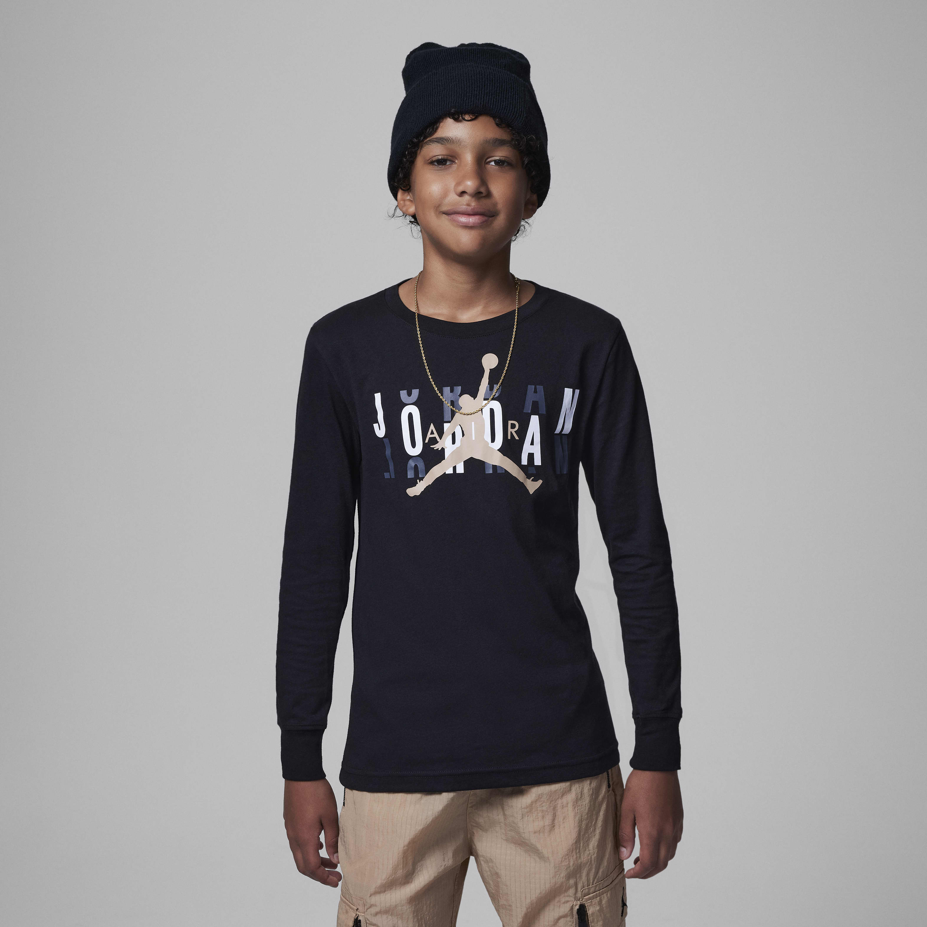 Jordan Scramble Long Sleeve Tee Big Kids T-Shirt