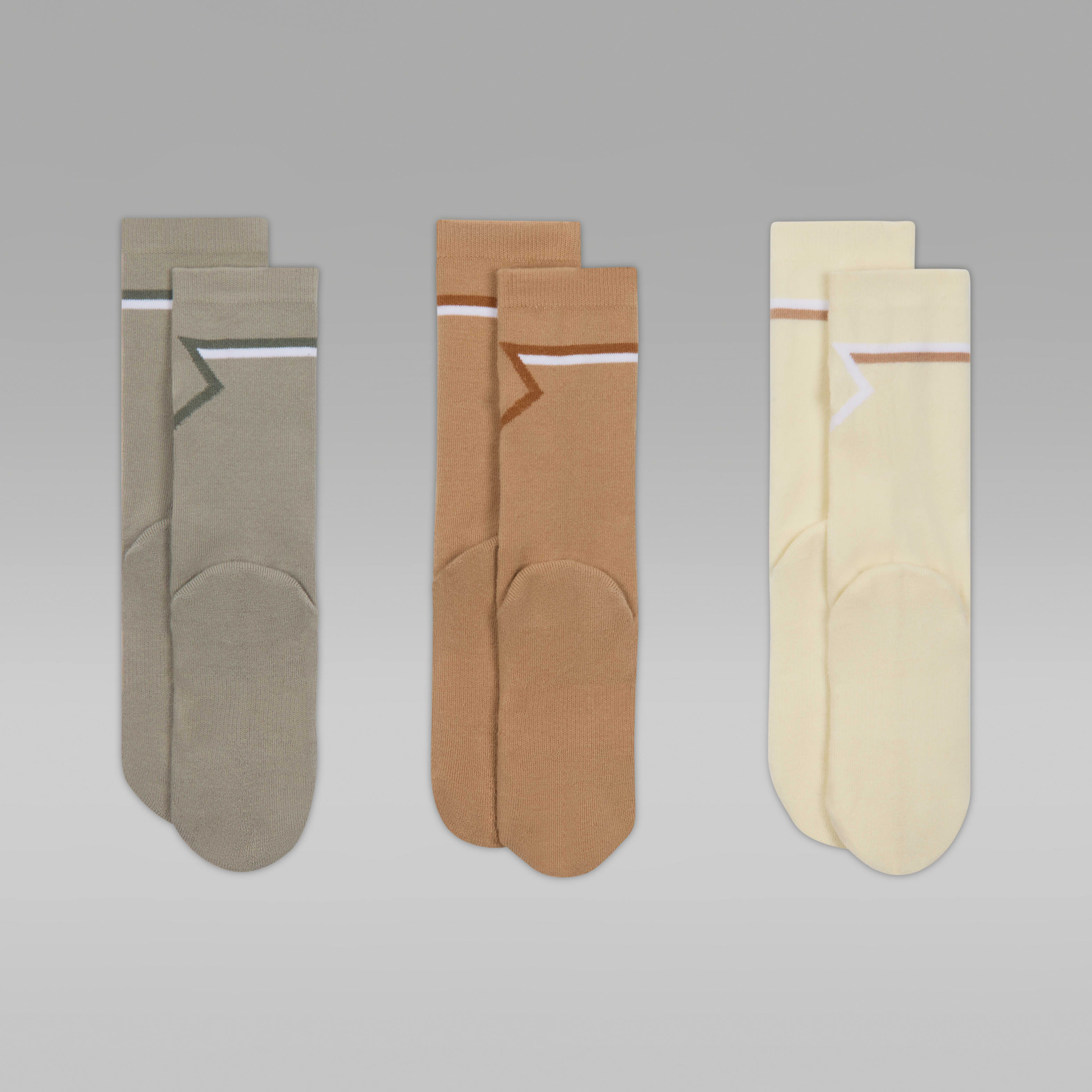 Jordan Big Kids' Diamond Crew Socks (3 Pairs)