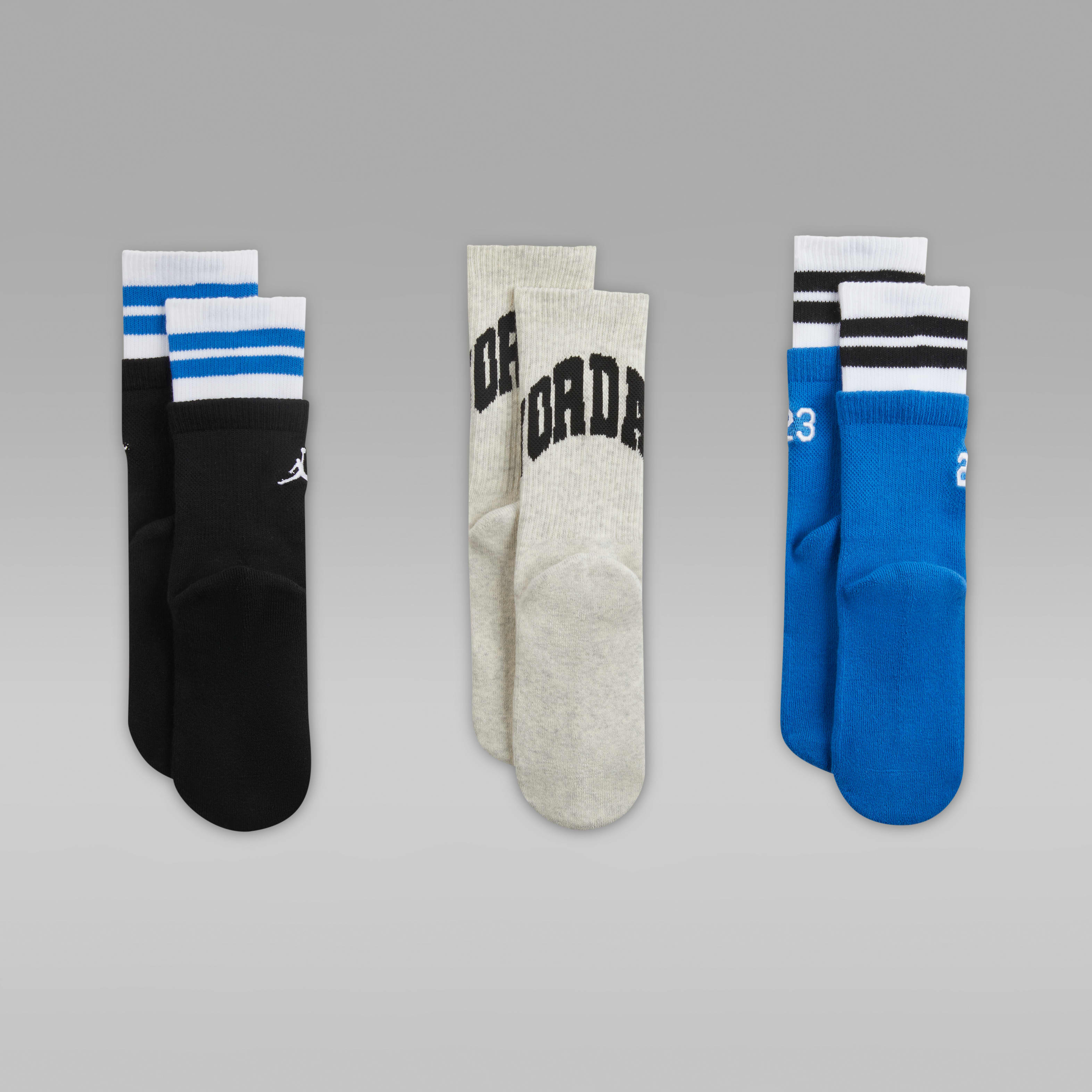 Jordan Big Kids' MVP Crew Socks (3 Pairs)
