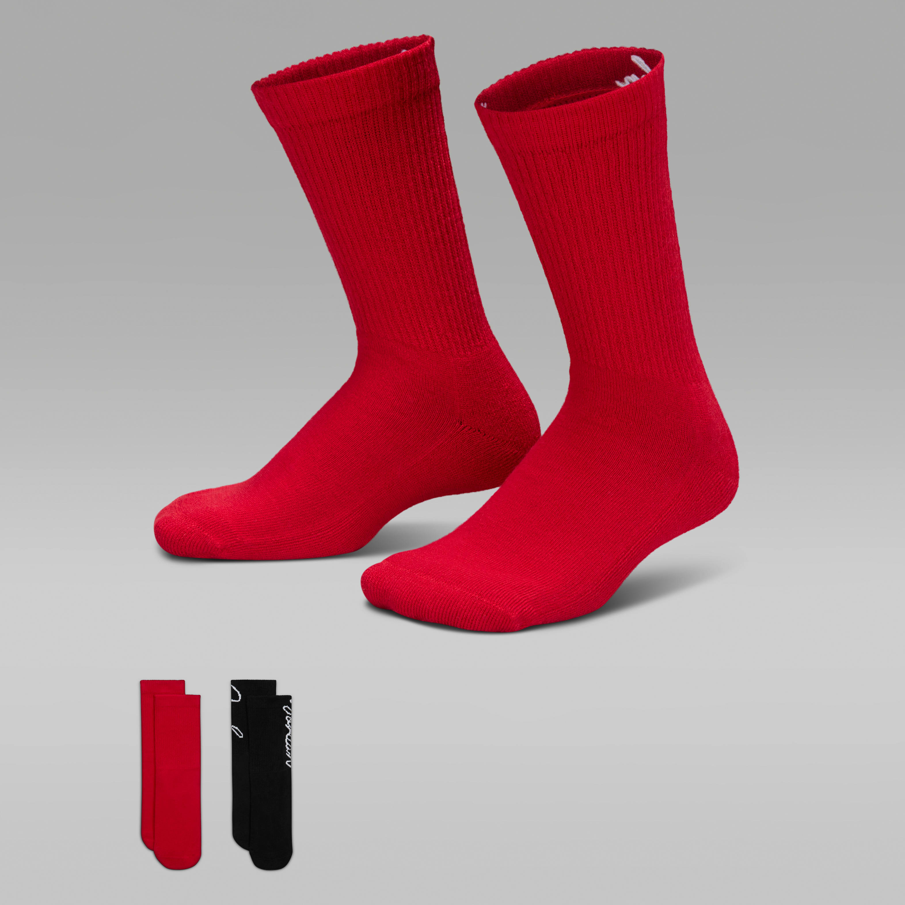 Jordan Big Kids' Sparkle Mesh Half Crew Socks (2 Pairs)