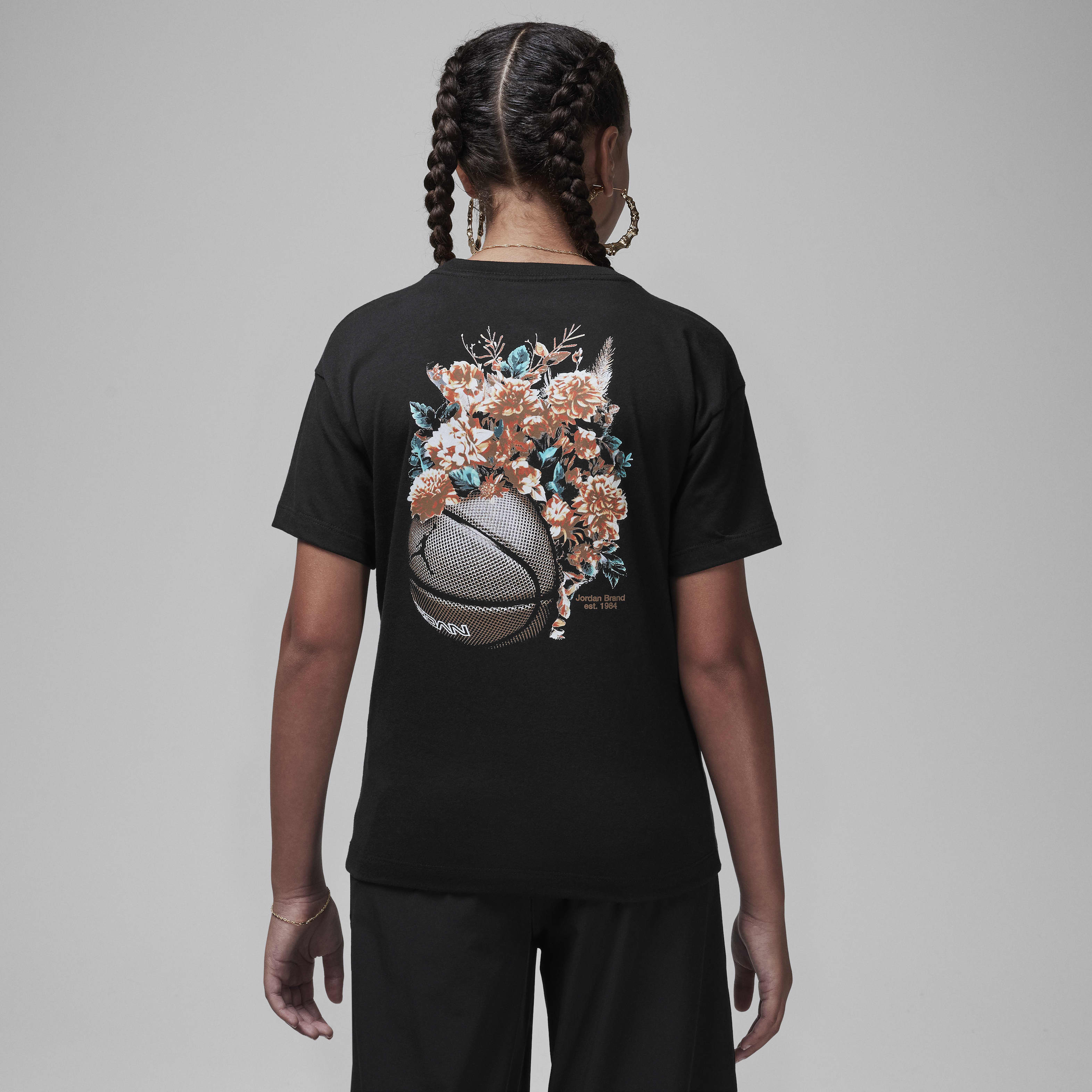 Jordan Big Kids' Floral Jumpman T-Shirt