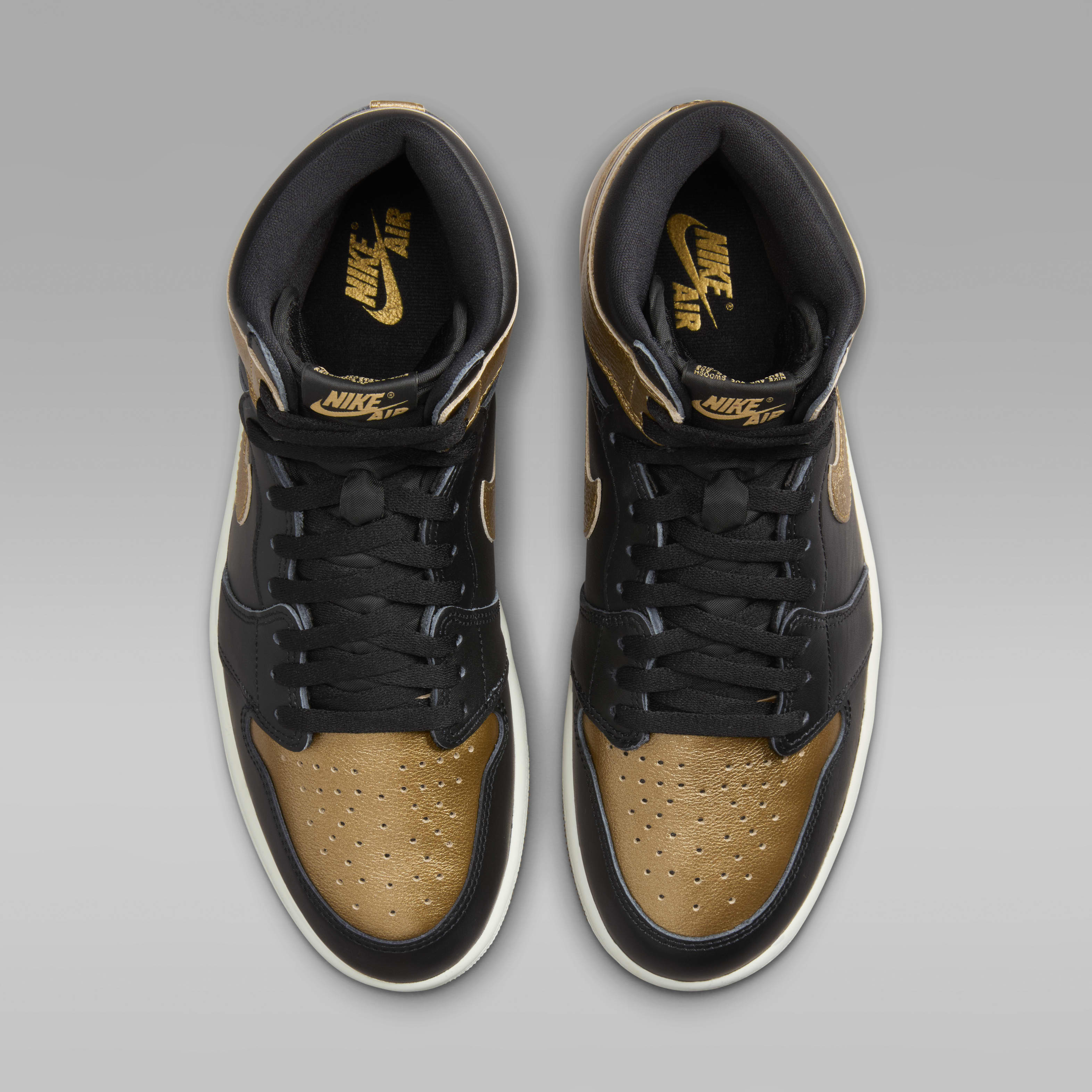 Air Jordan 1 Retro High OG "Black and Gold" Men's Shoes