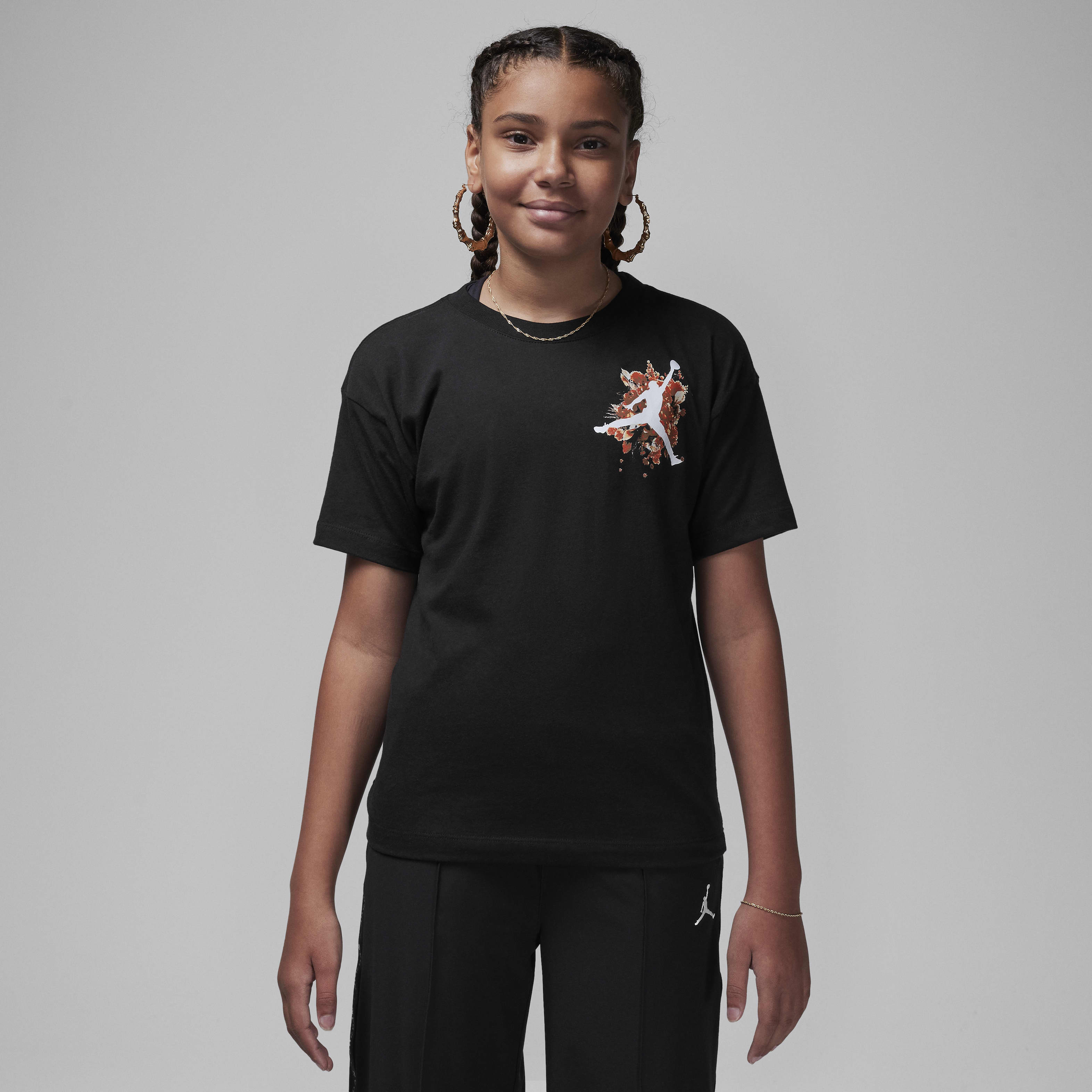 Jordan Big Kids' Floral Jumpman T-Shirt