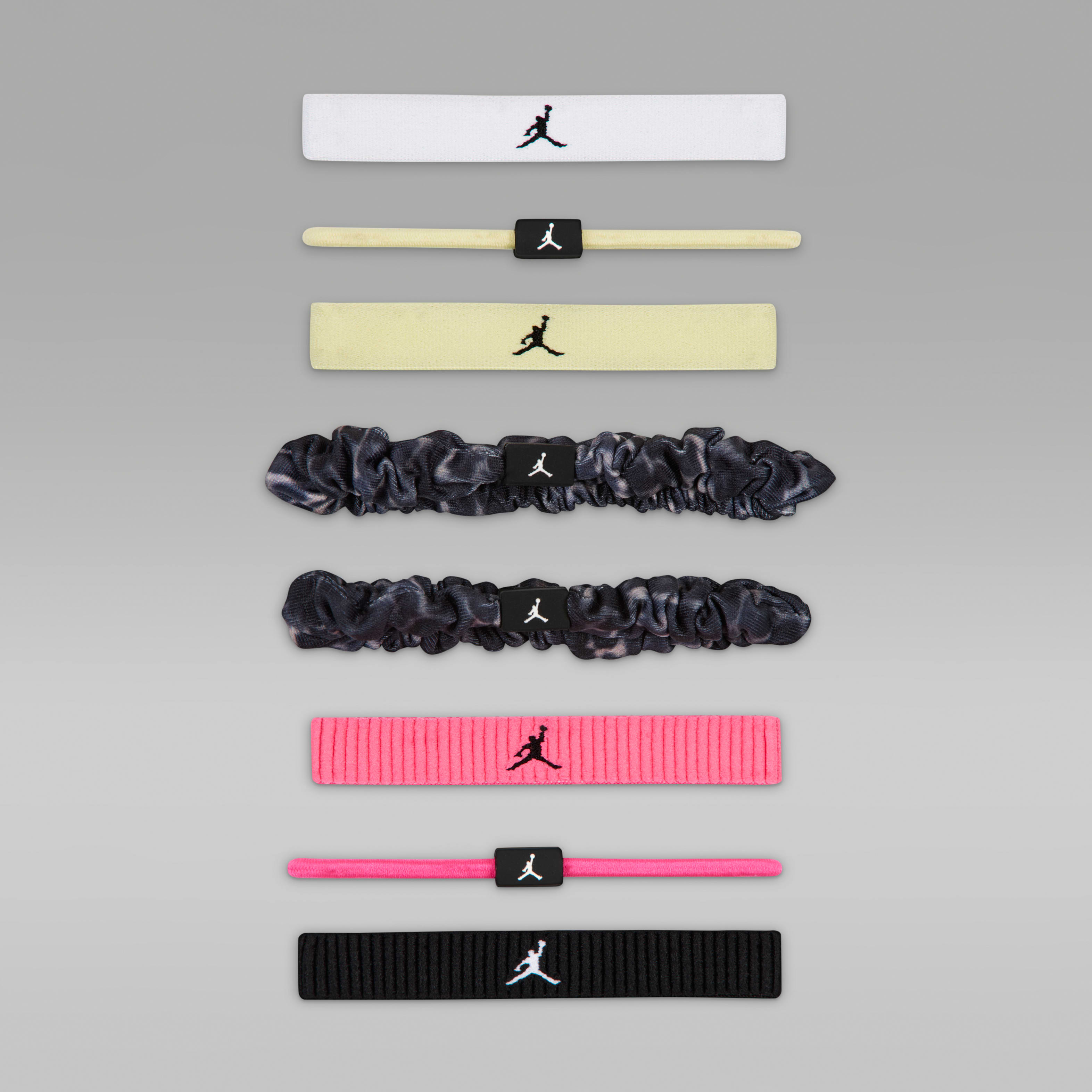 Jordan Sport Mixed Elastic Hair Ties (8-Pack)