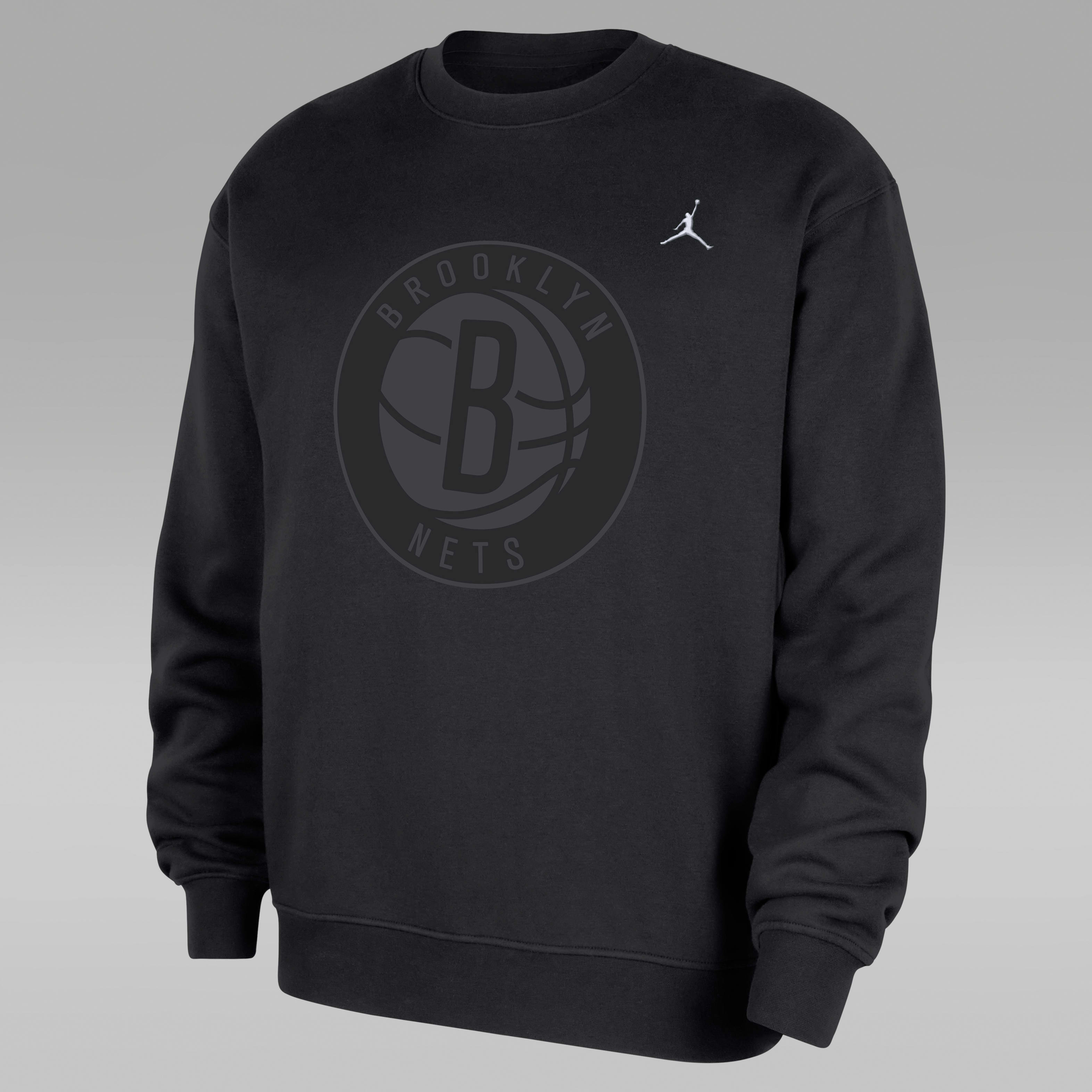 Brooklyn Nets Statement Essentials Men's Jordan NBA Fleece Crew-Neck Sweatshirt