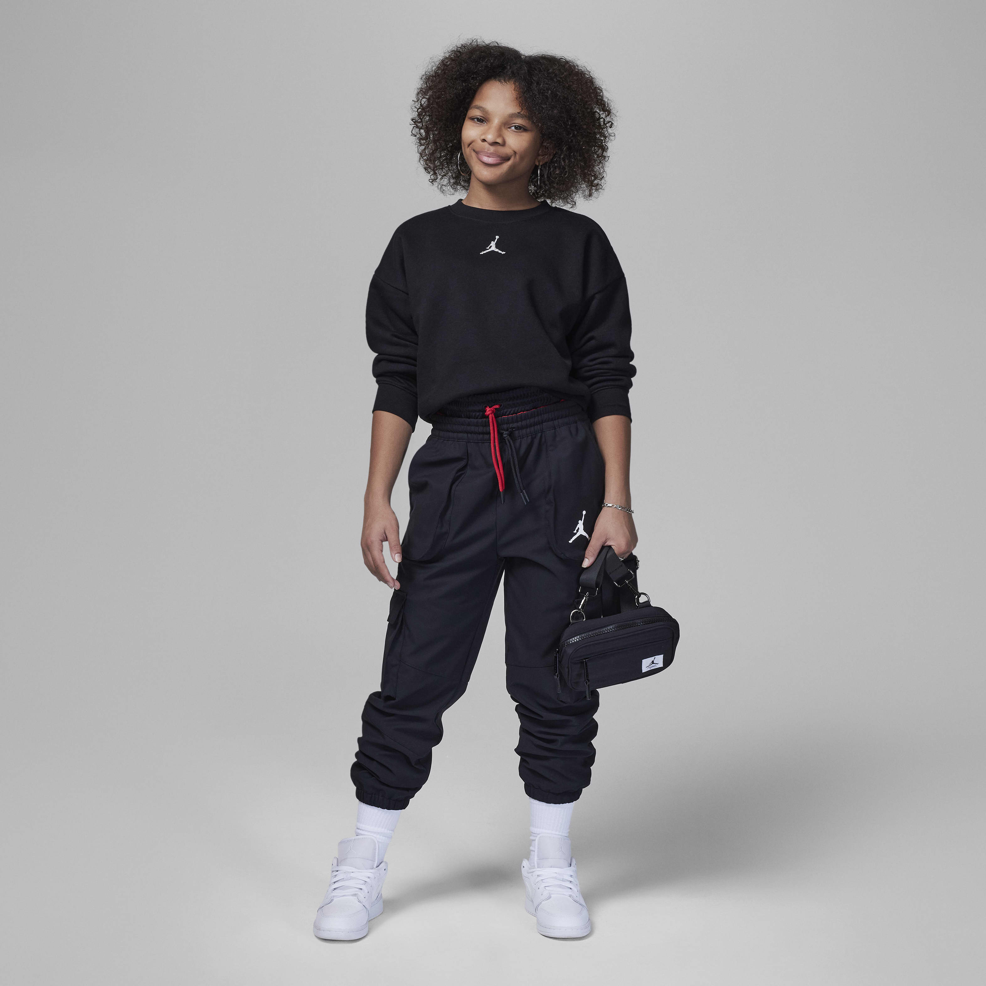 Jordan Icon Play Big Kids' Oversized Crew