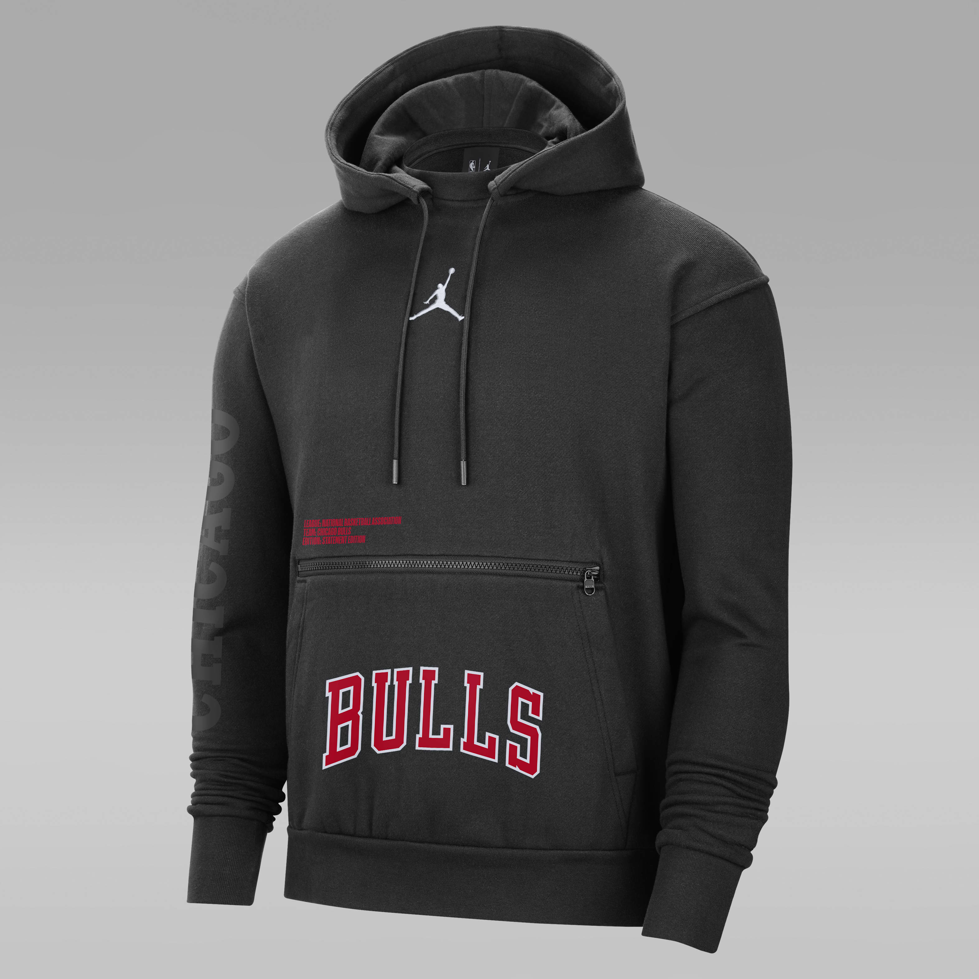 Chicago Bulls Courtside Statement Edition Men's Jordan NBA Fleece Pullover Hoodie