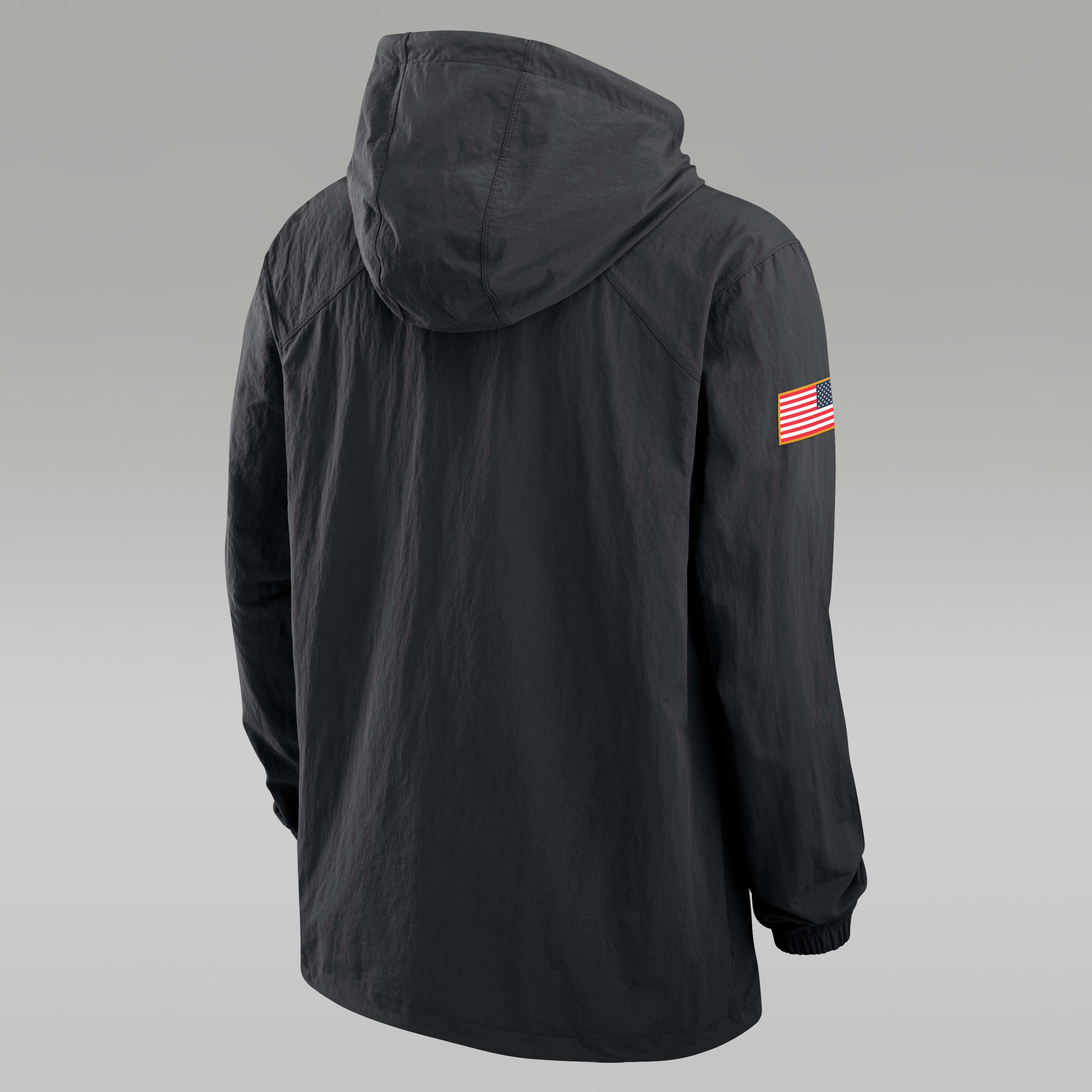 North Carolina Men's Jordan Brand Full-Snap Hooded Military Jacket