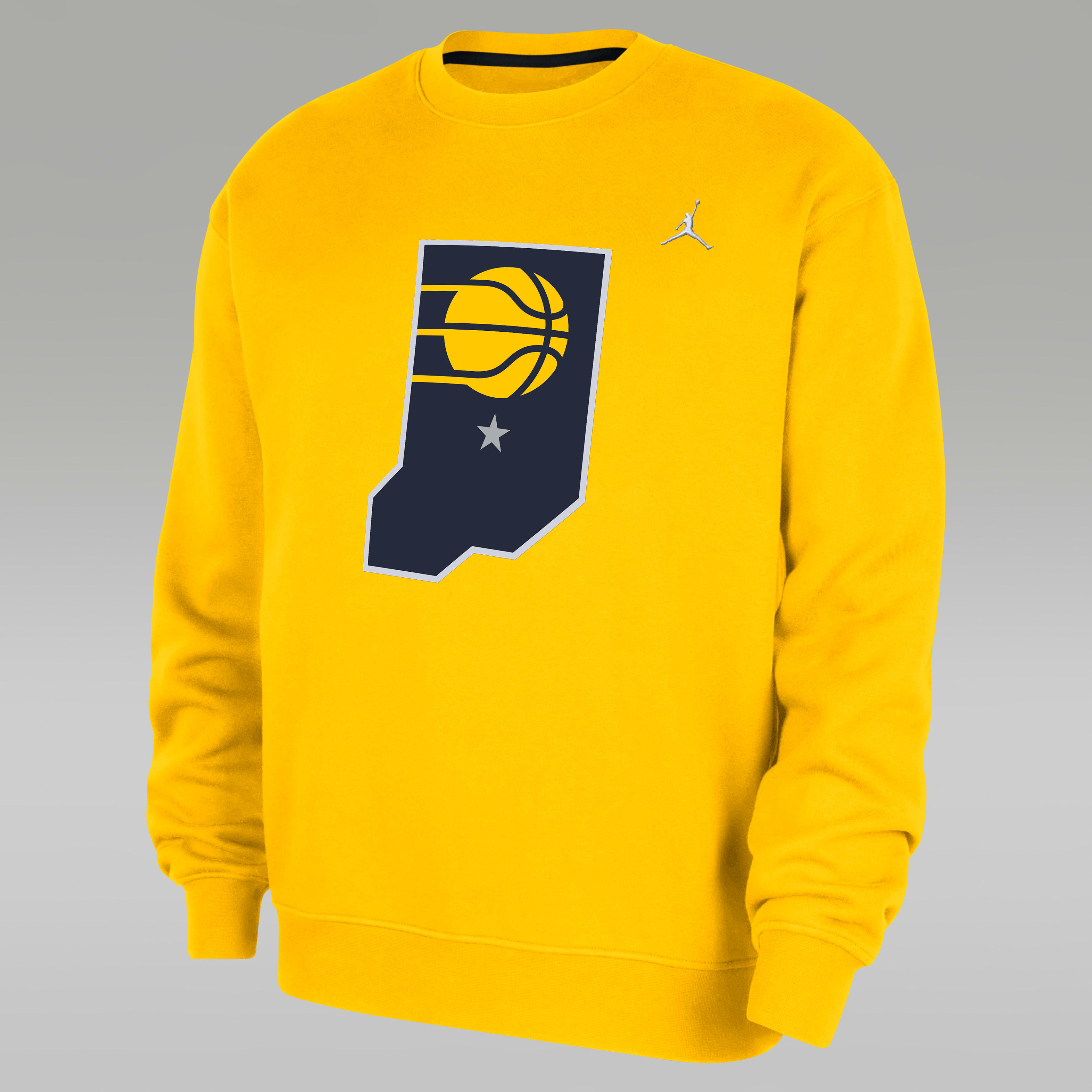 Indiana Pacers Statement Essentials Men's Jordan NBA Fleece Crew-Neck Sweatshirt