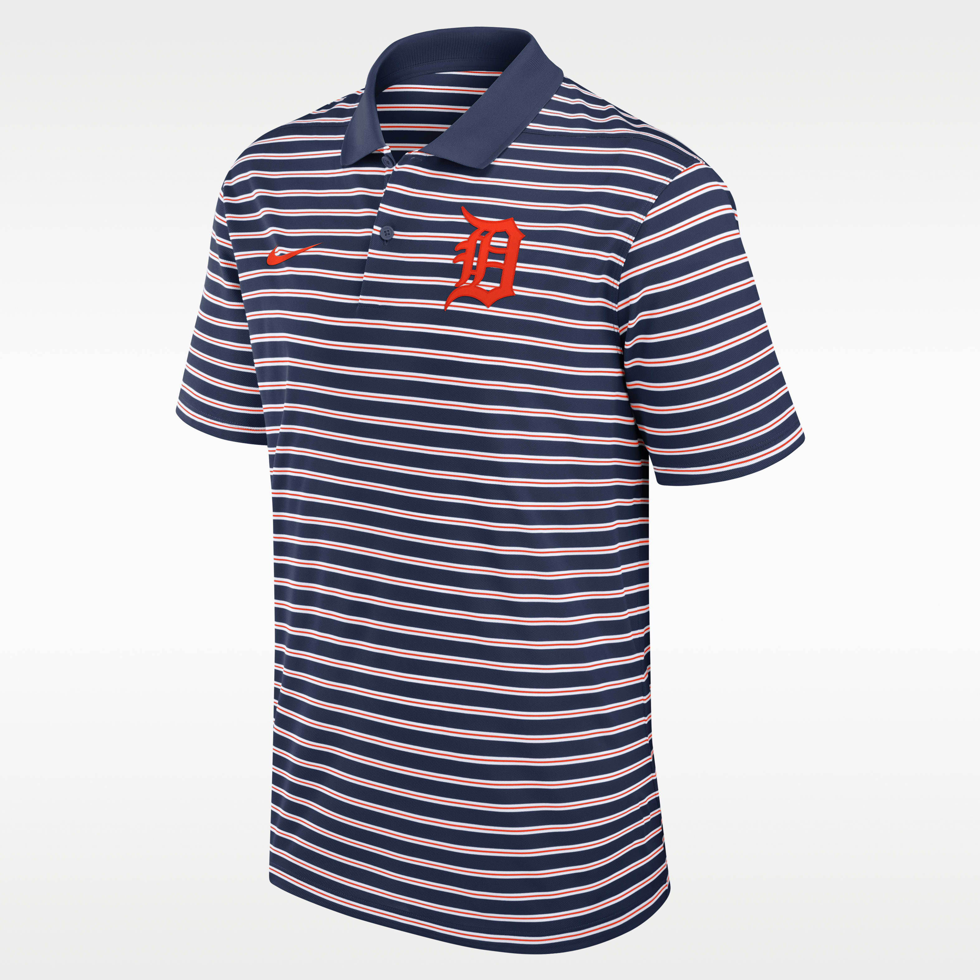 Detroit Tigers Striped Victory Men's Nike Dri-FIT MLB Polo