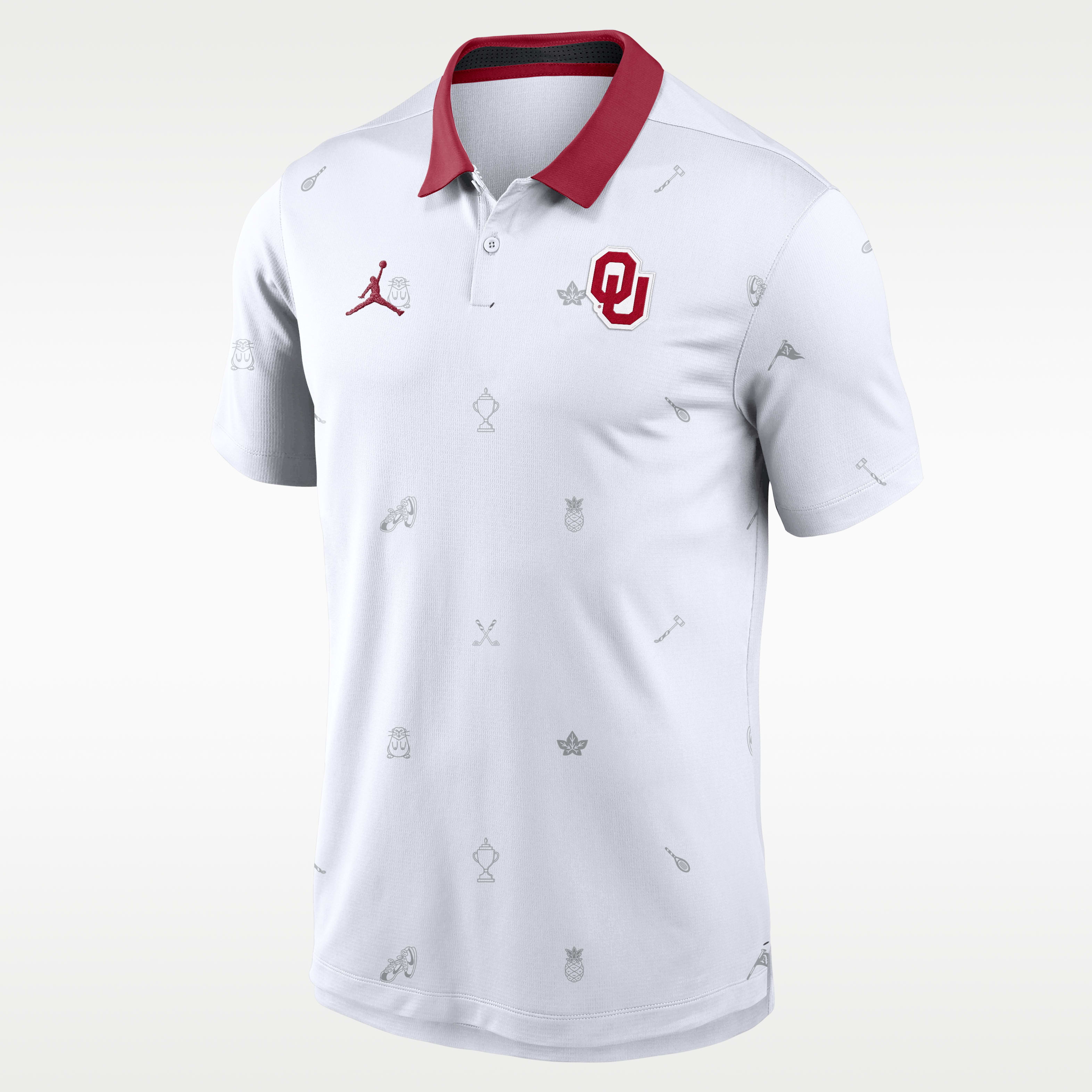 Oklahoma Vapor Pattern Men's Jordan Brand Dri-FIT College Polo
