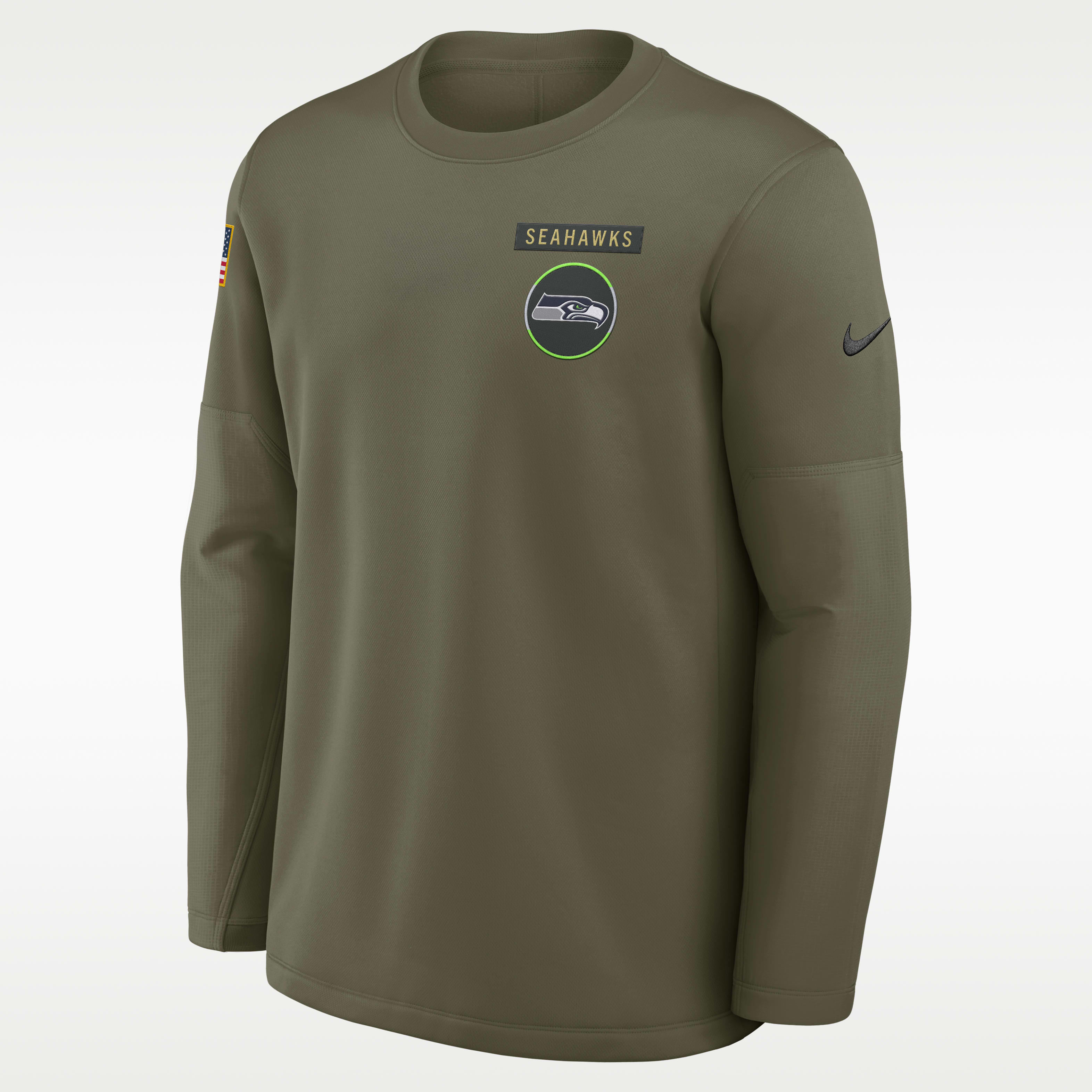 Seattle Seahawks Salute to Service Sideline Triumphant Win Coach Men's Nike NFL Pullover Crew