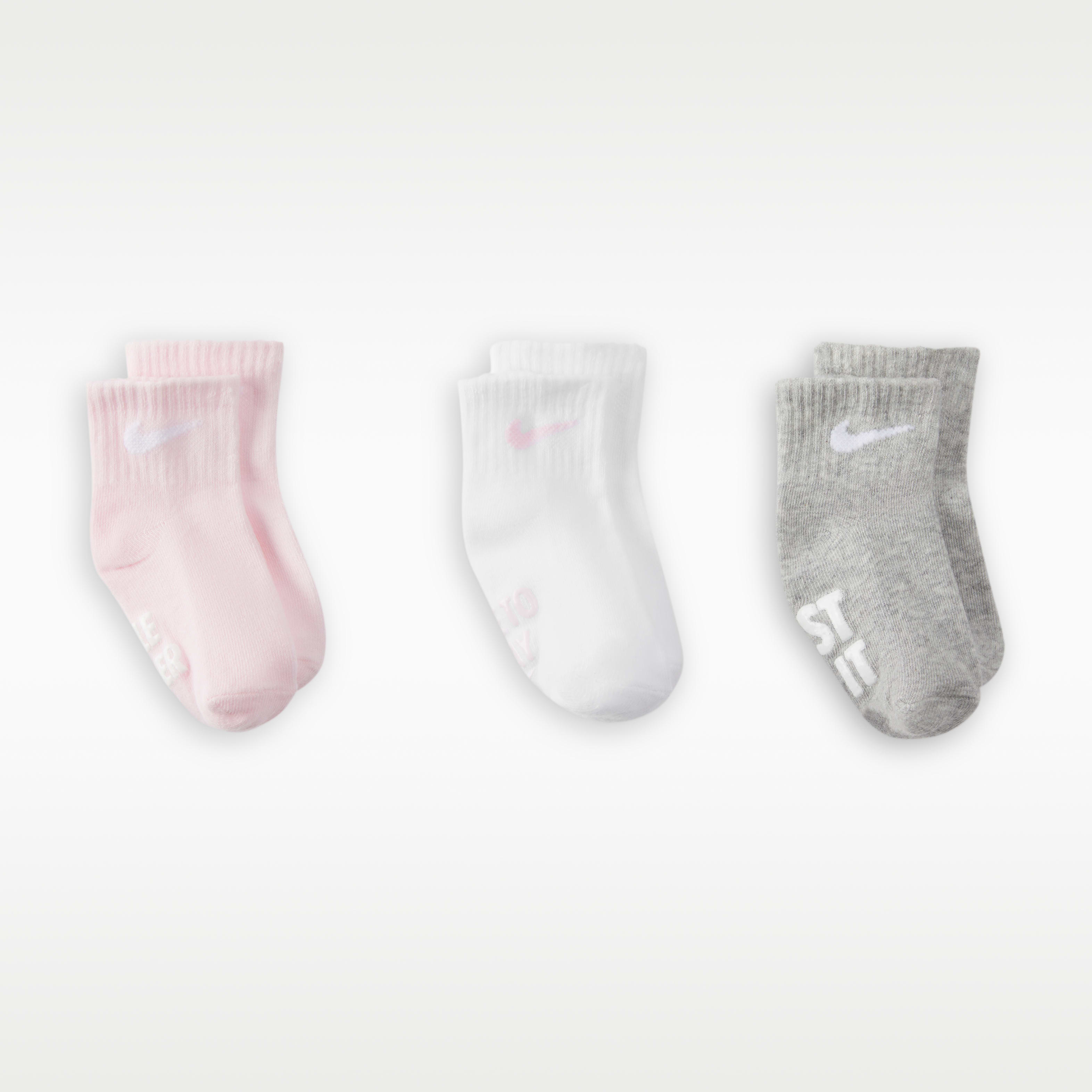Nike Verbiage Gripper Socks (3 Pairs) Baby