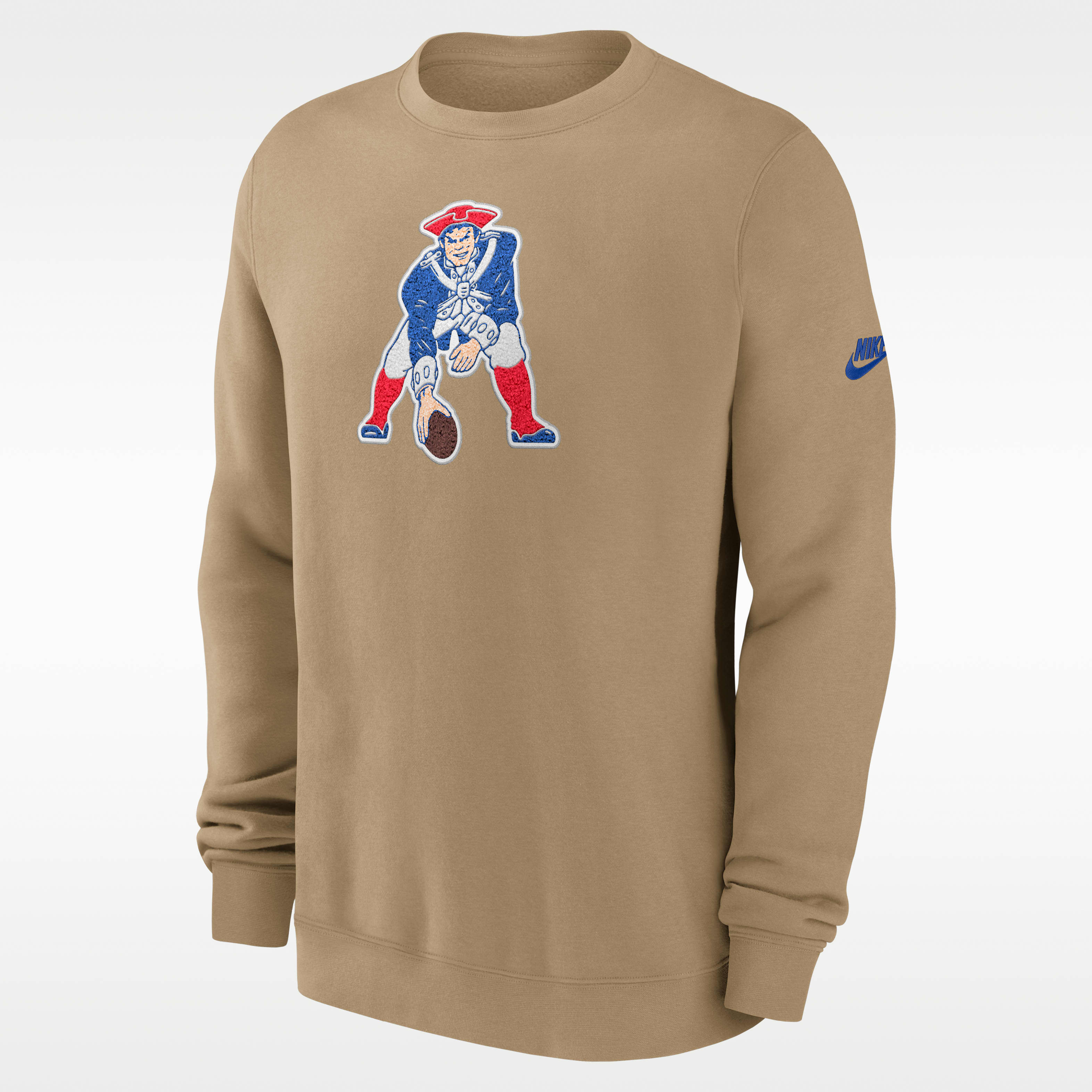 New England Patriots Swing Pass Rewind Club Men's Nike NFL Pullover Crew