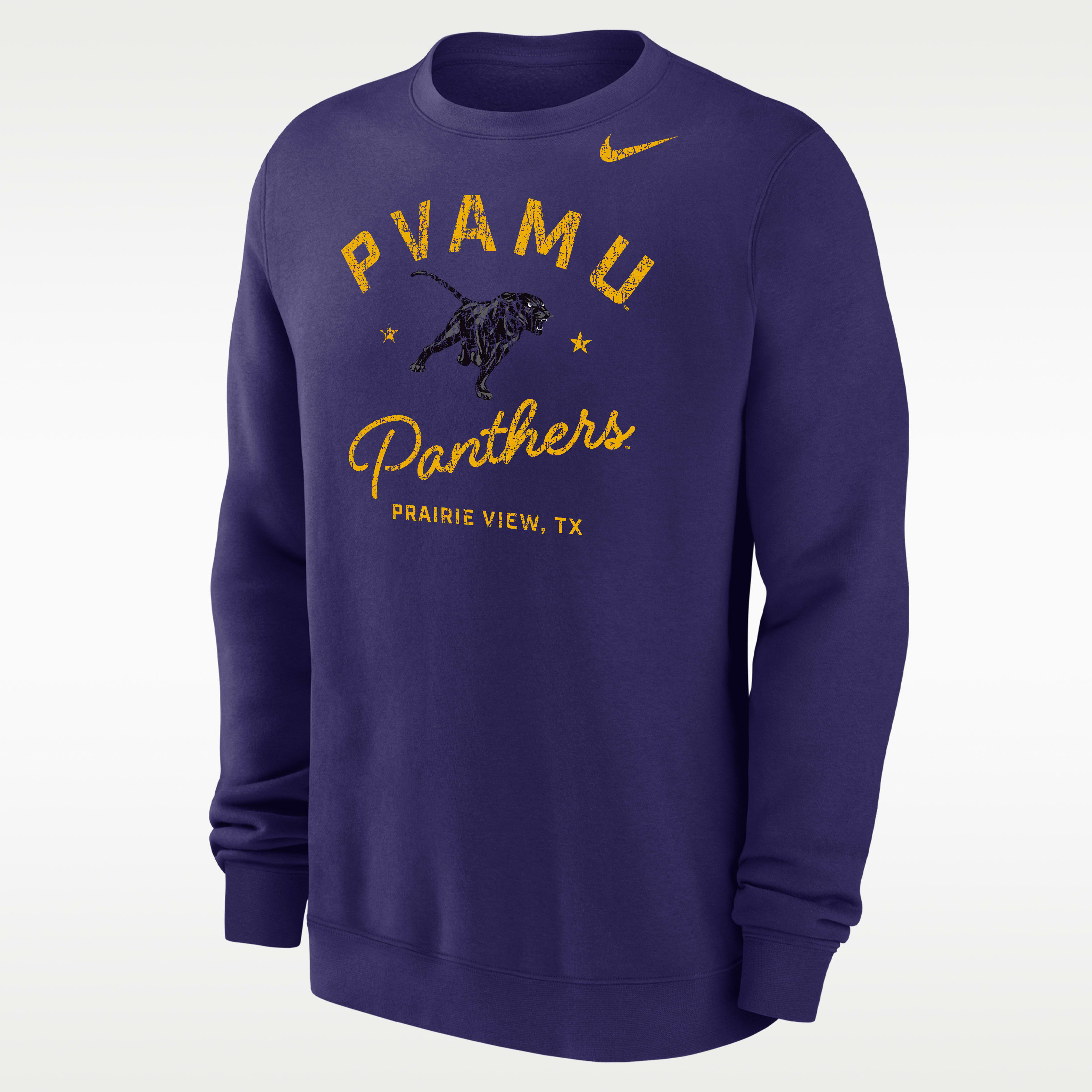 Nike College (Prairie View A&M University) Men’s Club Fleece Crew-Neck Sweatshirt