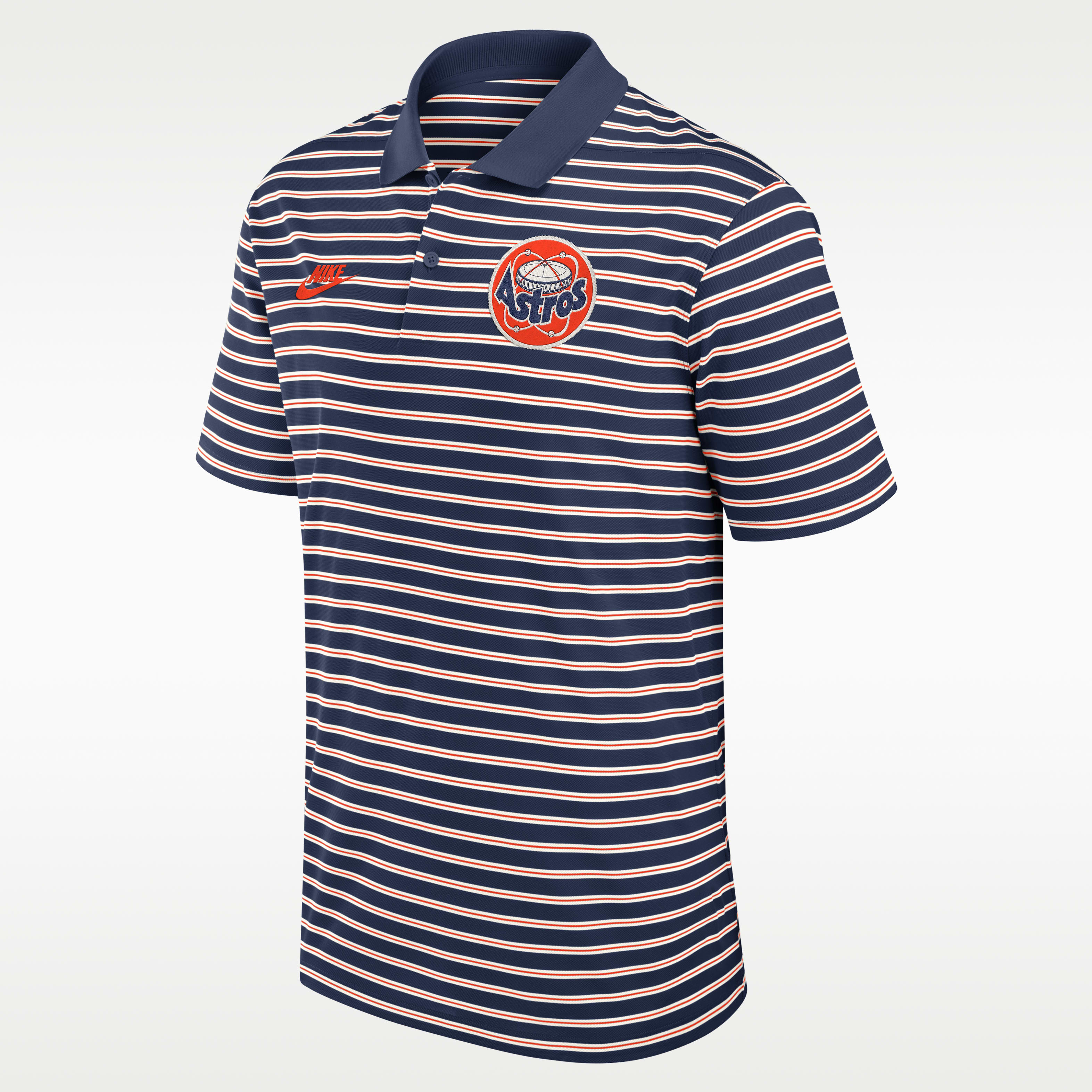 Houston Astros Cooperstown Striped Victory Men's Nike Dri-FIT MLB Polo