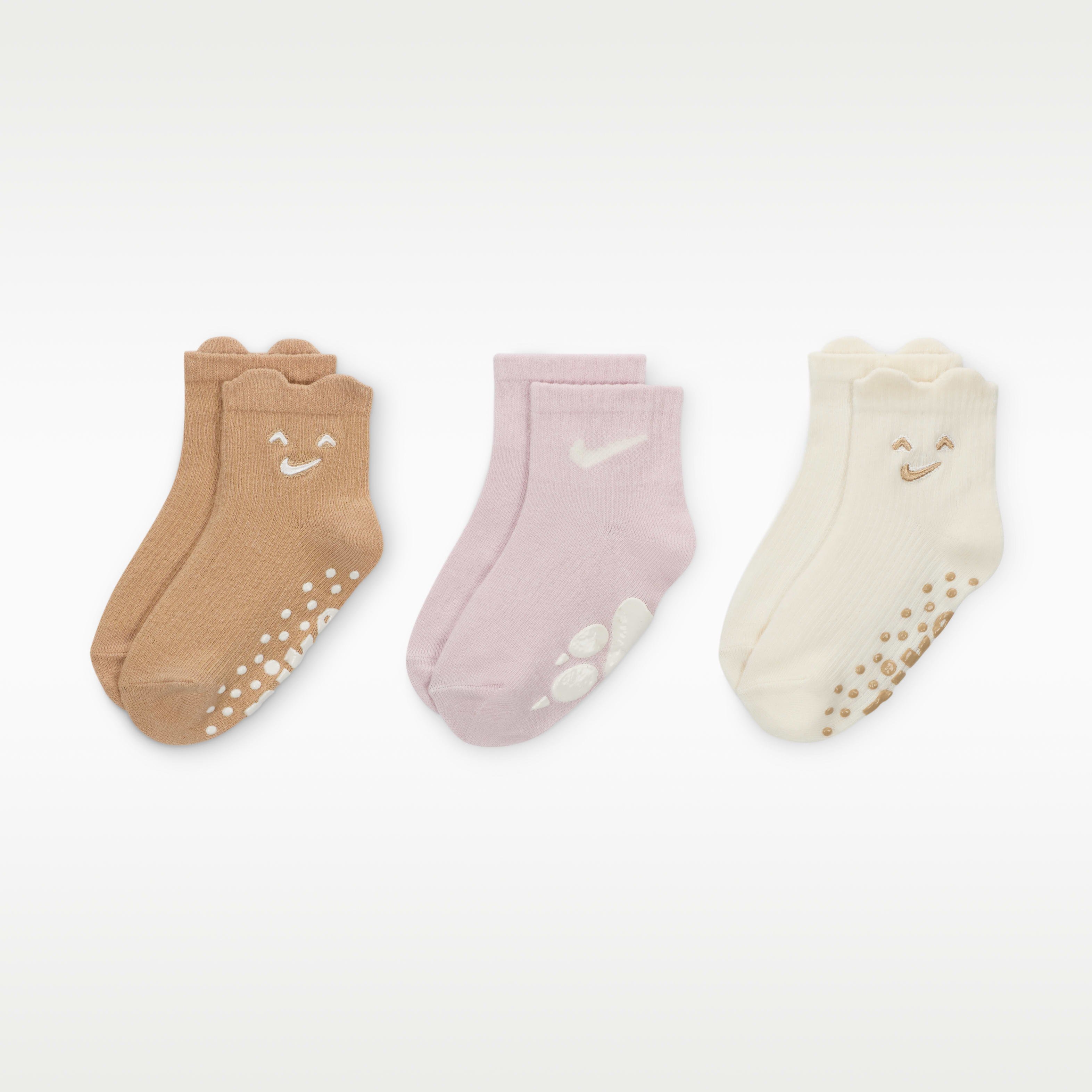 Nike Cozy Comfort Baby Ribbed Gripper Socks (3 Pairs)