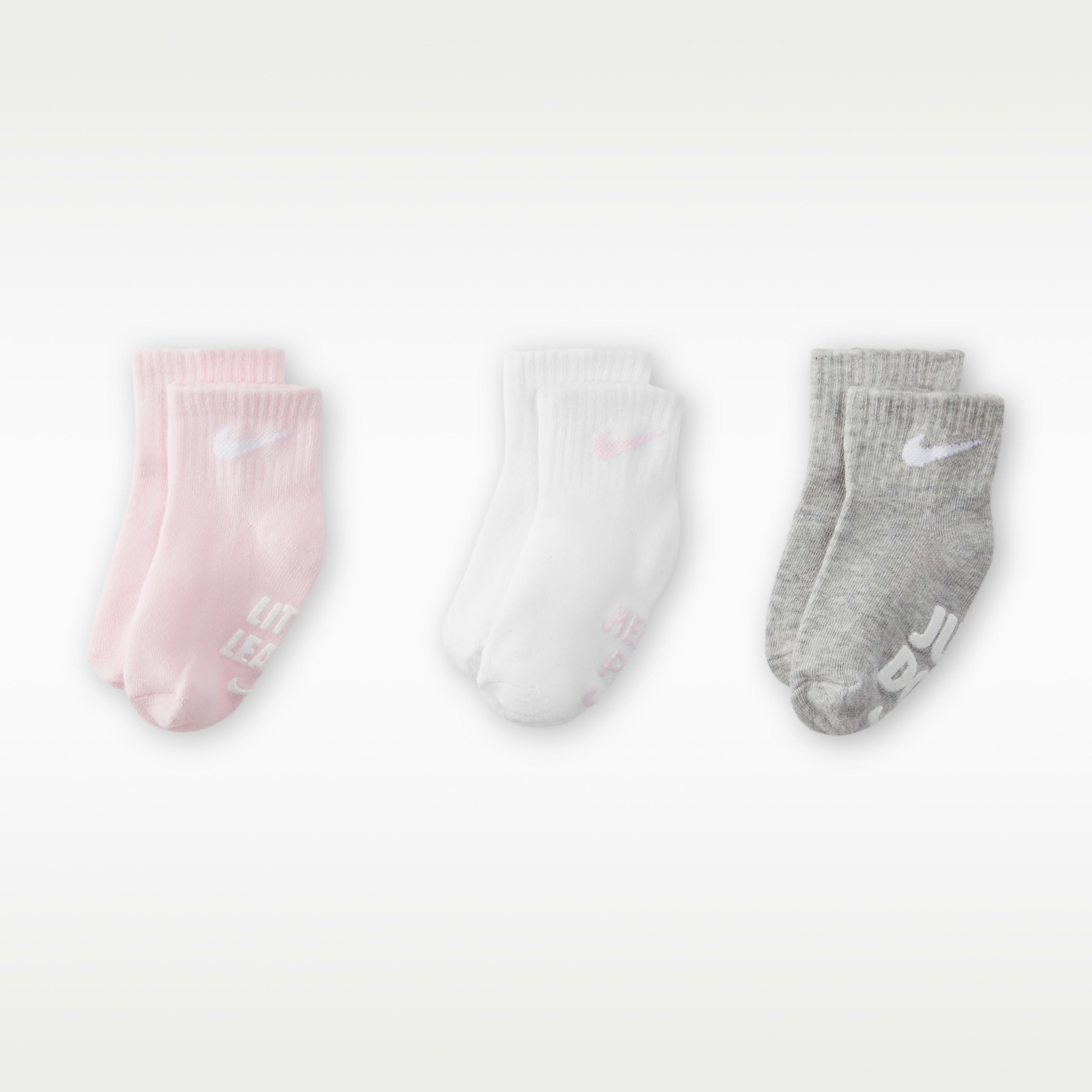 Nike Verbiage Gripper Socks (3 Pairs) Baby