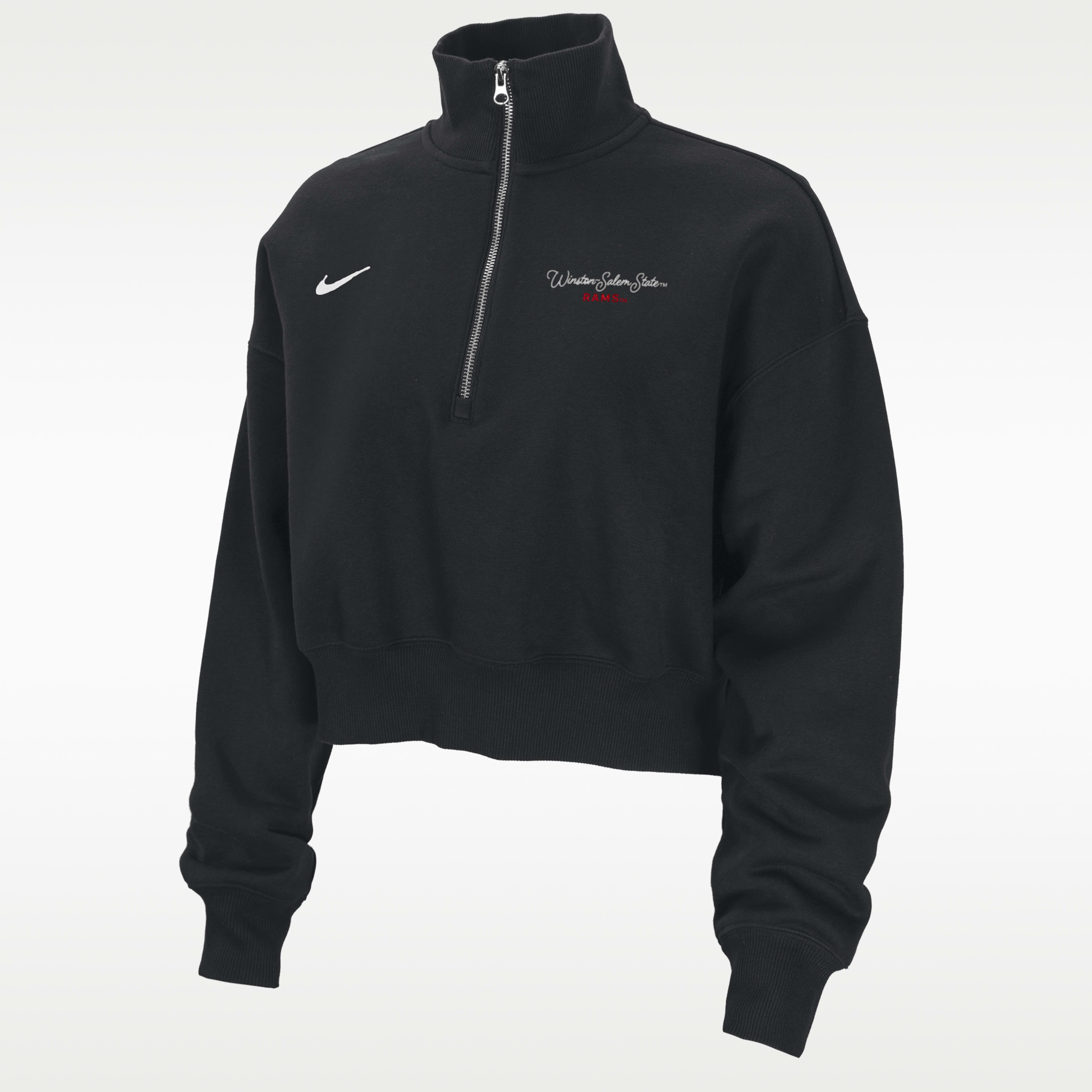 Nike College Phoenix Fleece (Winston-Salem State University) Women's Cropped 1/4-Zip Pullover