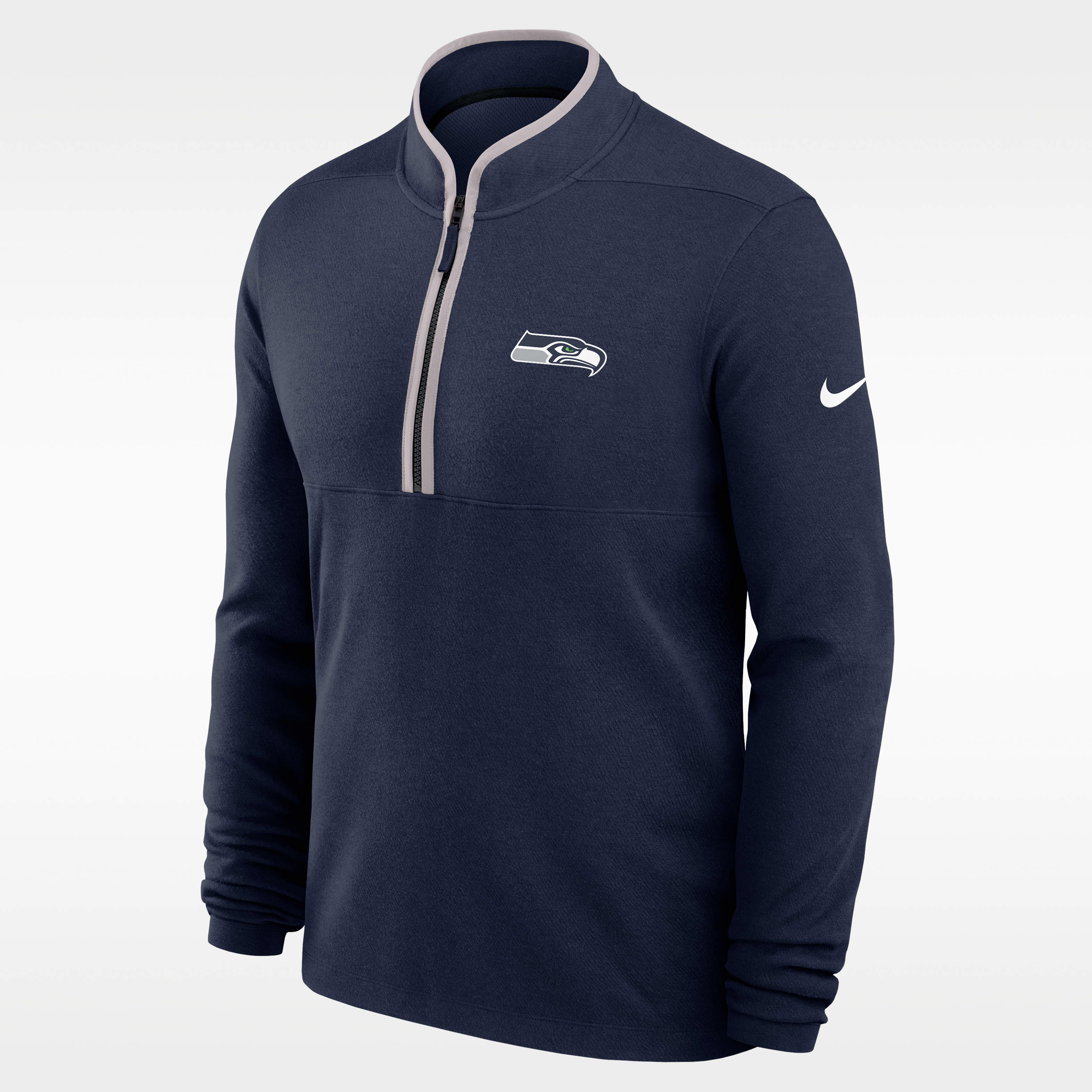 Seattle Seahawks Logo Victory Men's Nike Dri-FIT NFL 1/2-Zip Long-Sleeve Top