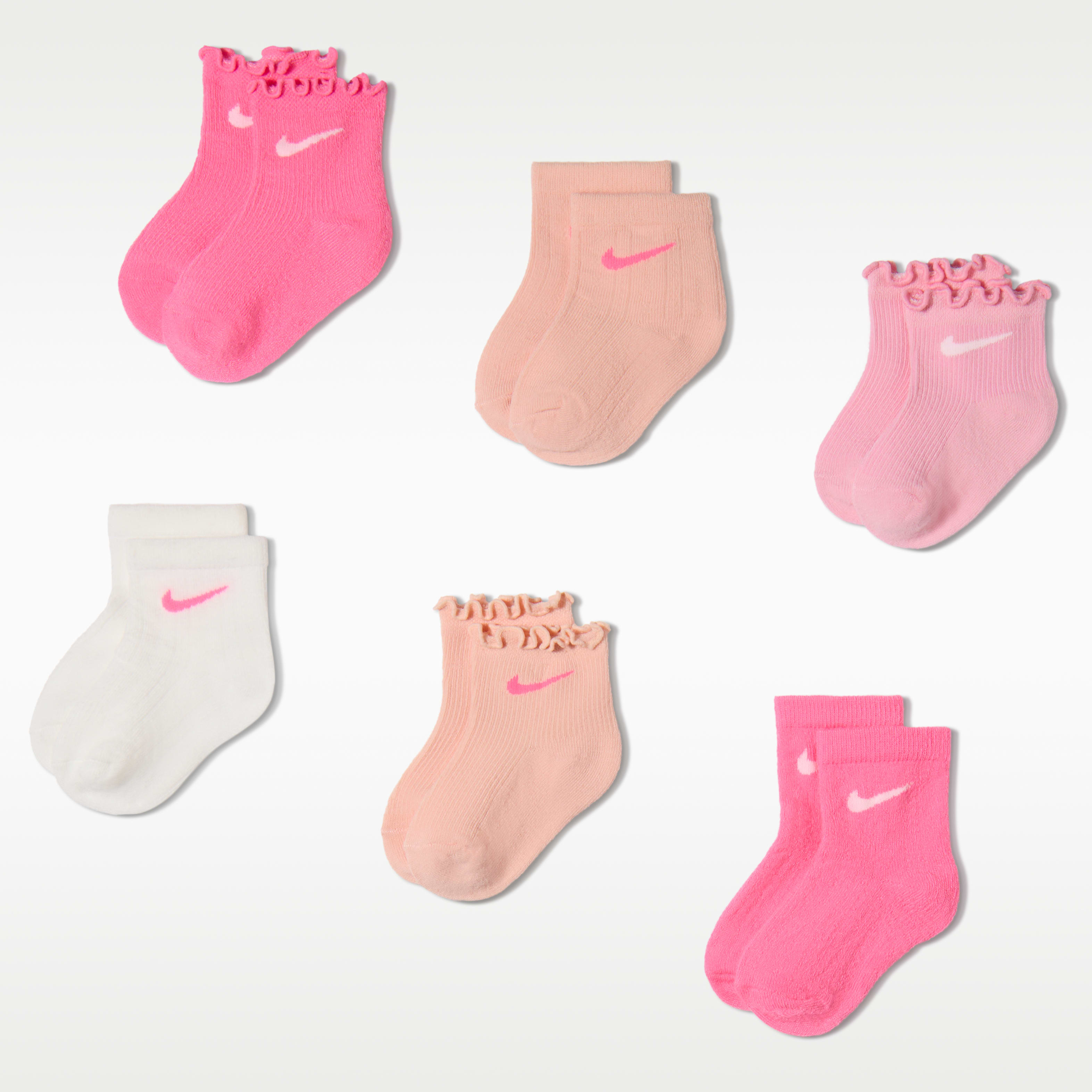 Nike Baby Textured Ankle Socks (6 Pairs)