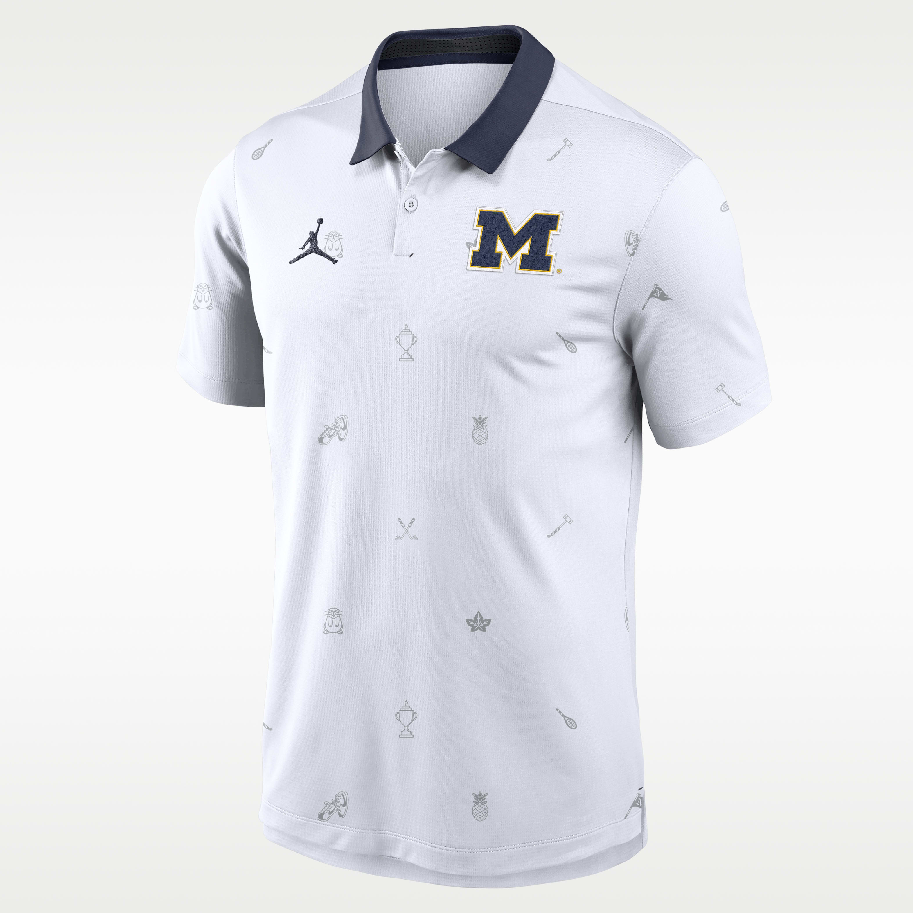 Michigan Vapor Pattern Men's Jordan Brand Dri-FIT College Polo