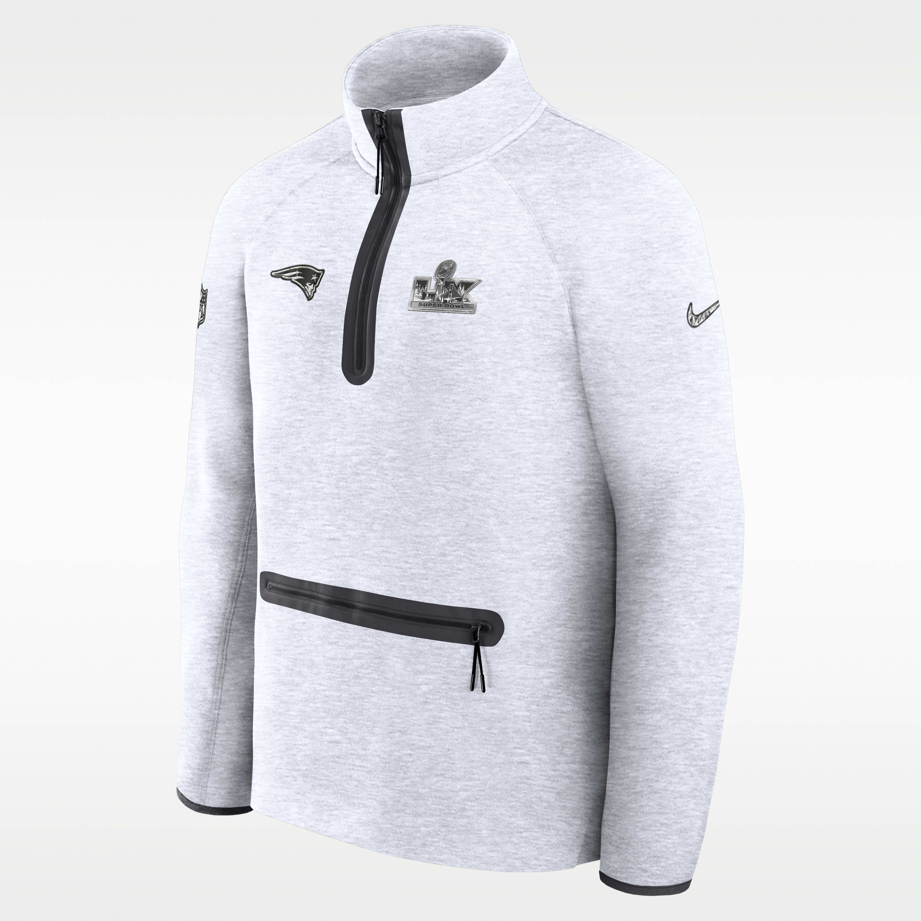 New England Patriots Super Bowl LX Opening Night Tech Fleece Men's Nike NFL 1/2-Zip Top